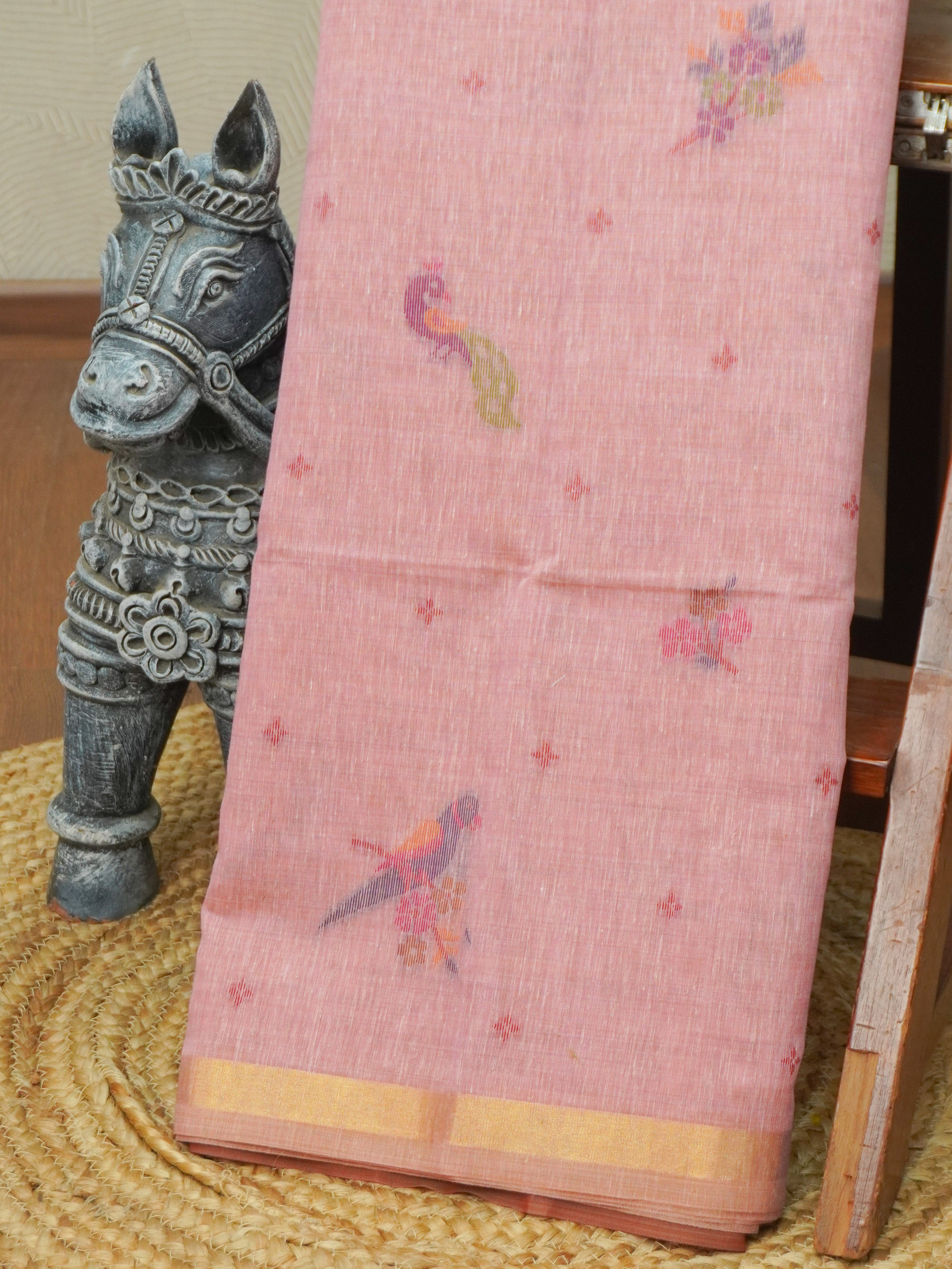 Linen Cotton Saree | TTDS3533