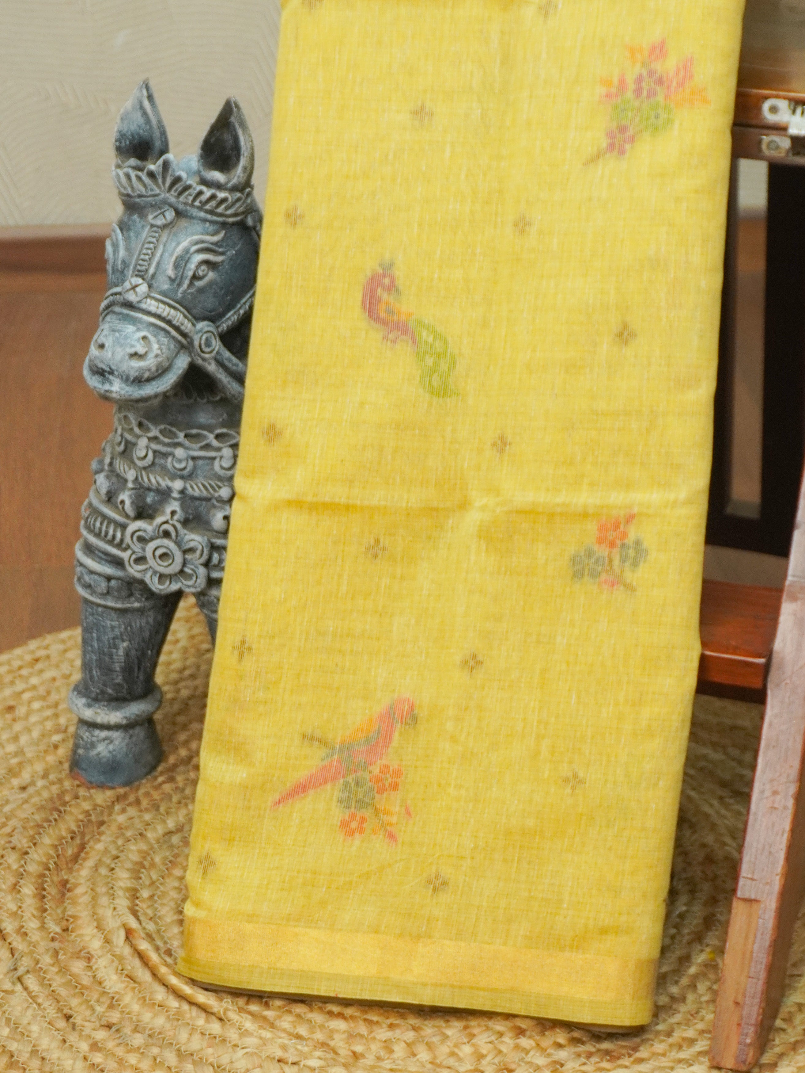 Linen Cotton Saree | TTDS3533