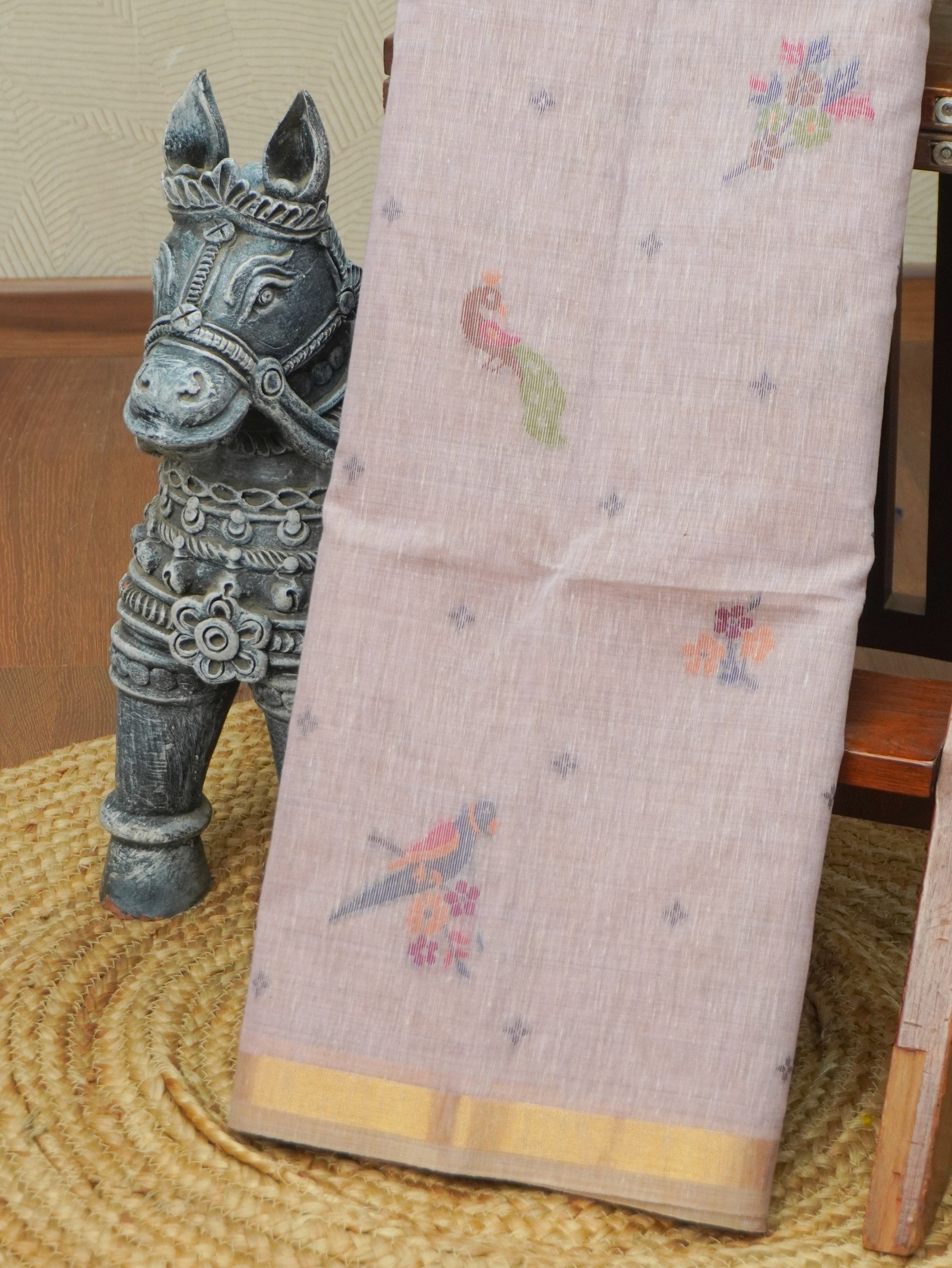 Linen Cotton Saree | TTDS3533
