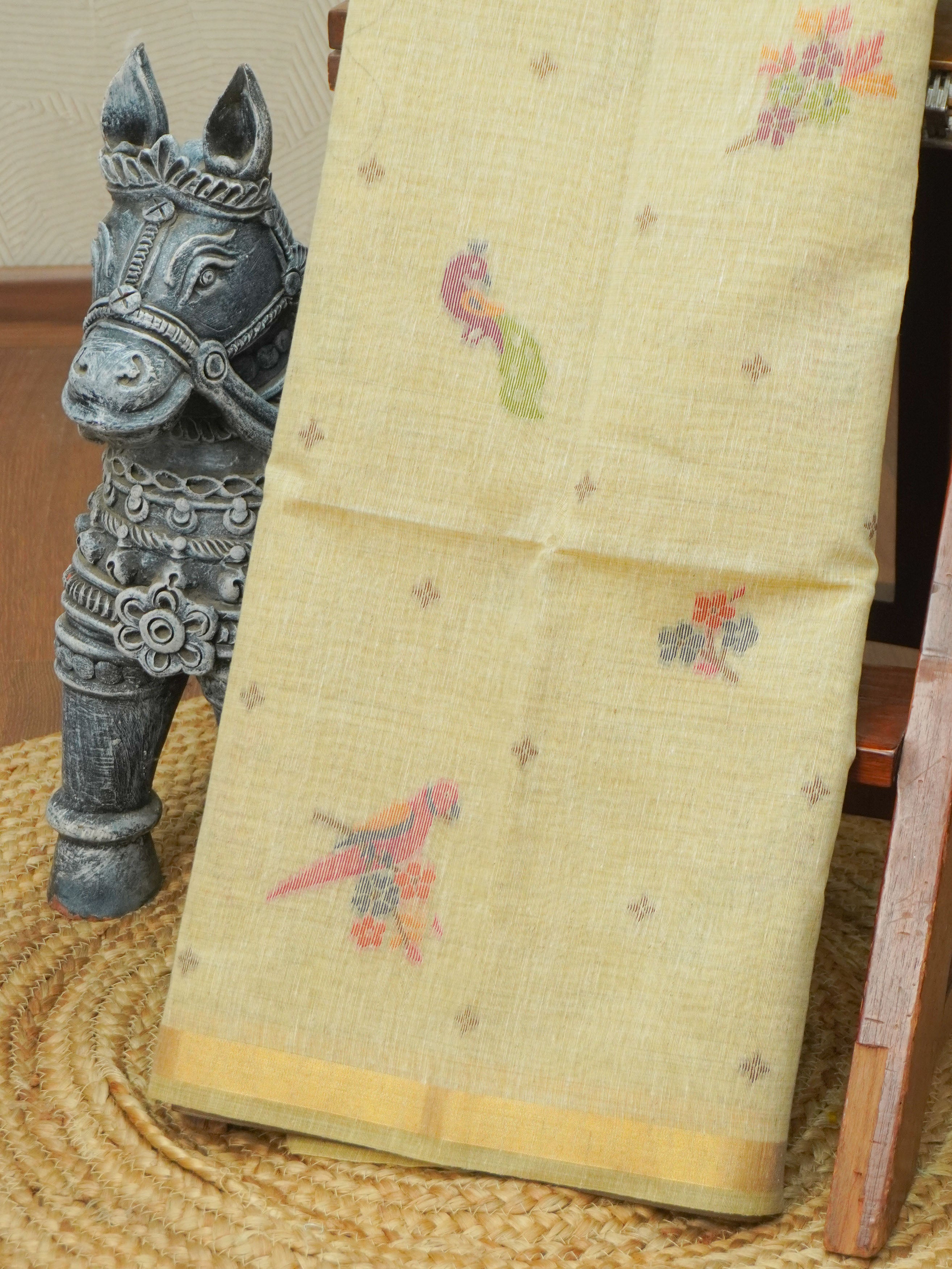 Linen Cotton Saree | TTDS3533