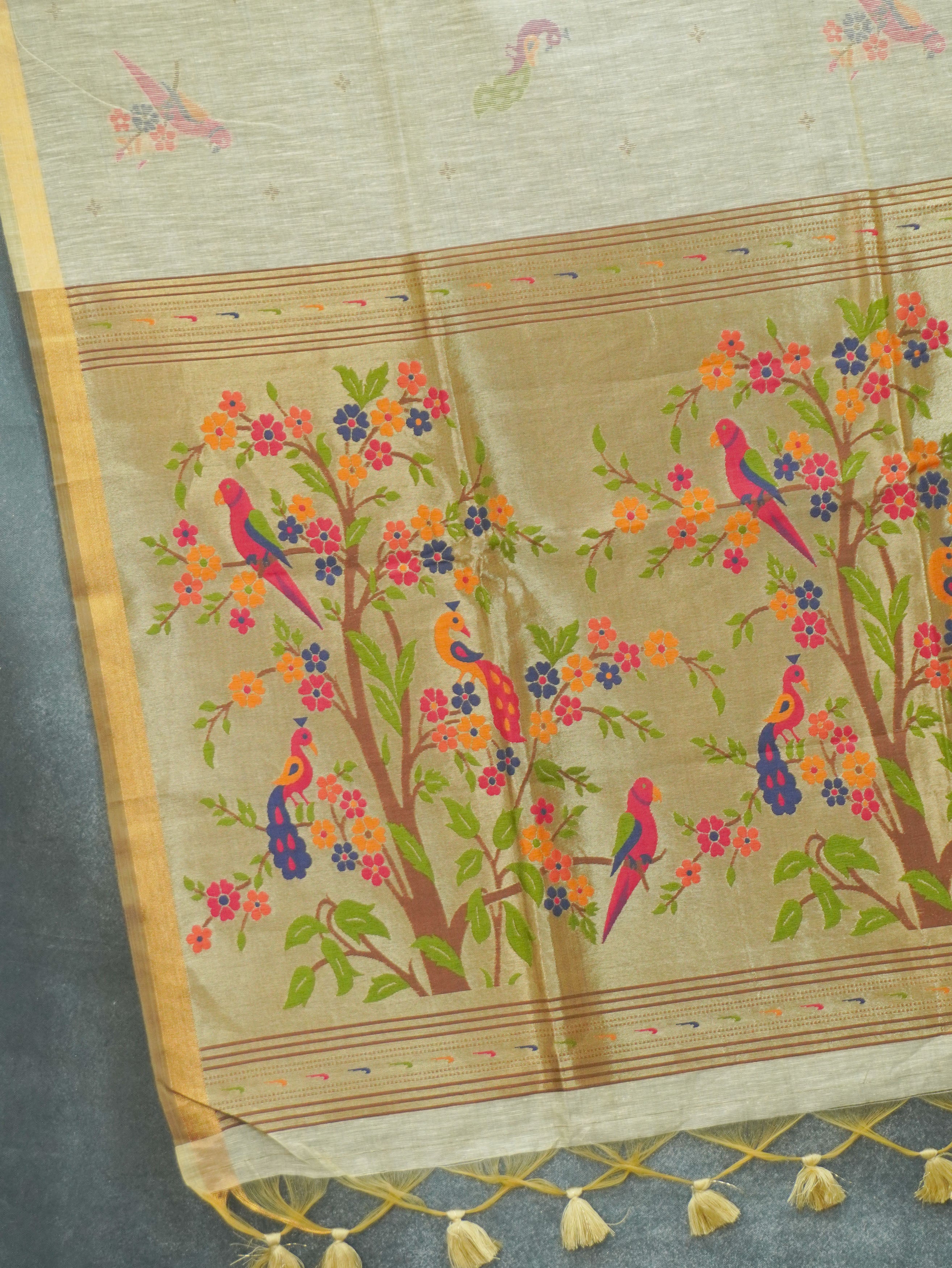 Linen Cotton Saree | TTDS3533