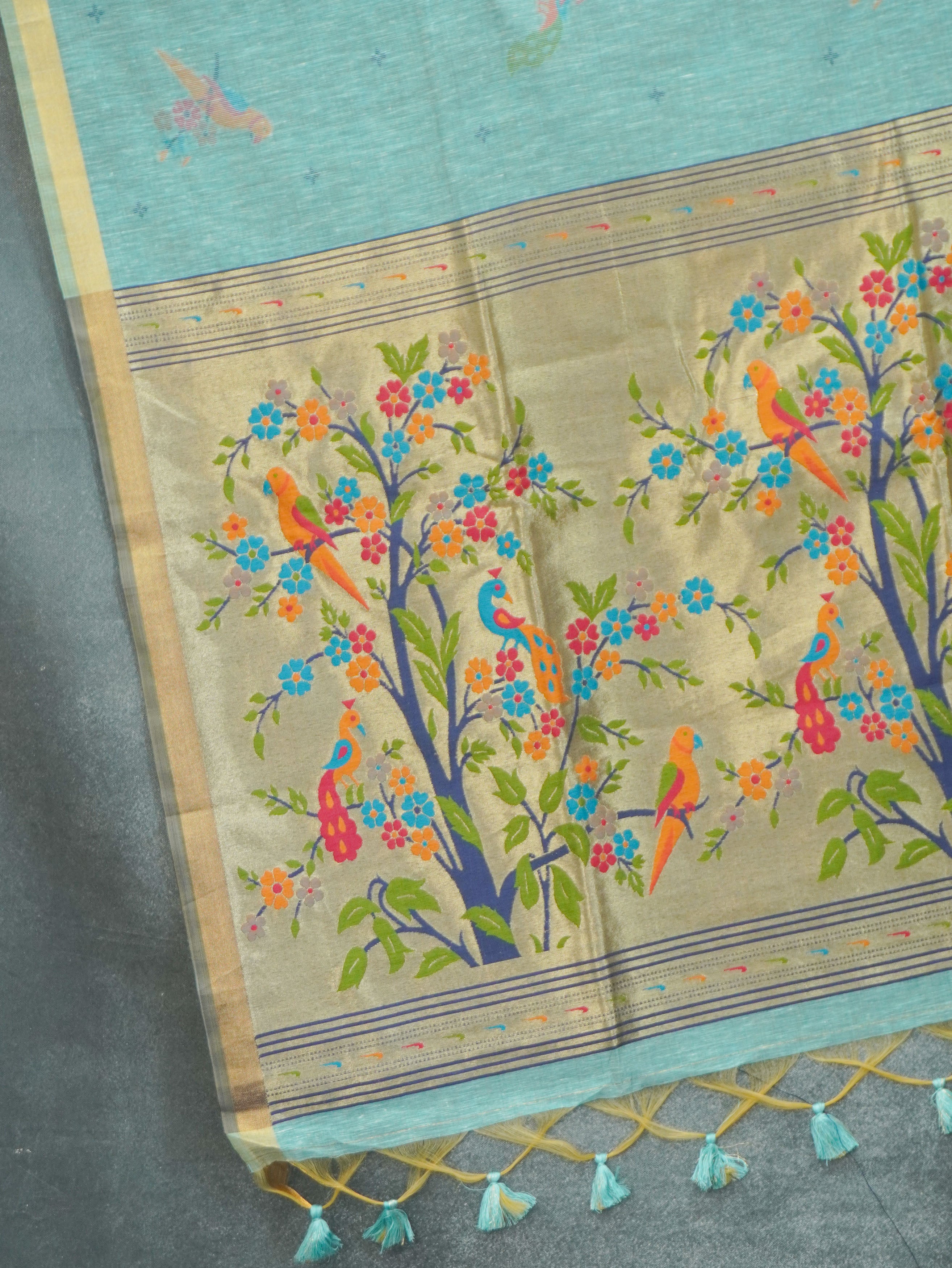 Linen Cotton Saree | TTDS3533