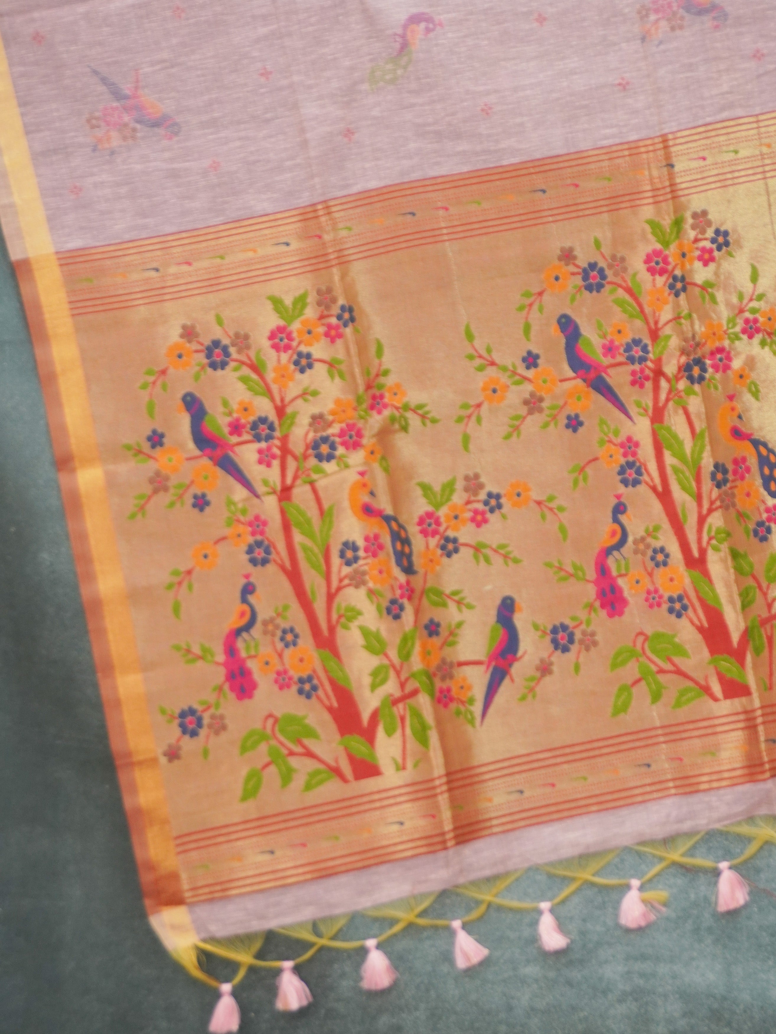 Linen Cotton Saree | TTDS3533