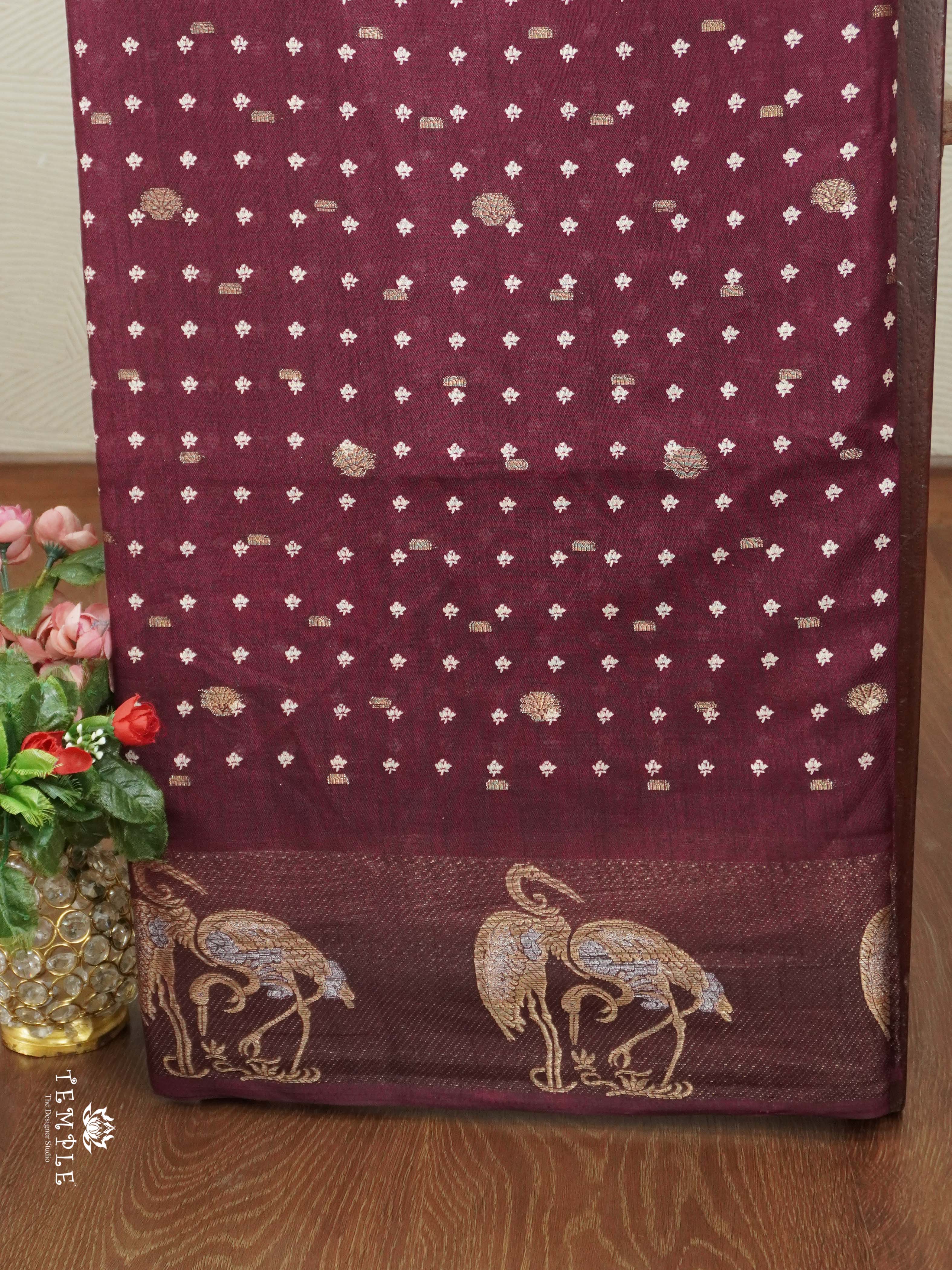 Printed Tussar Saree | TTDS2606