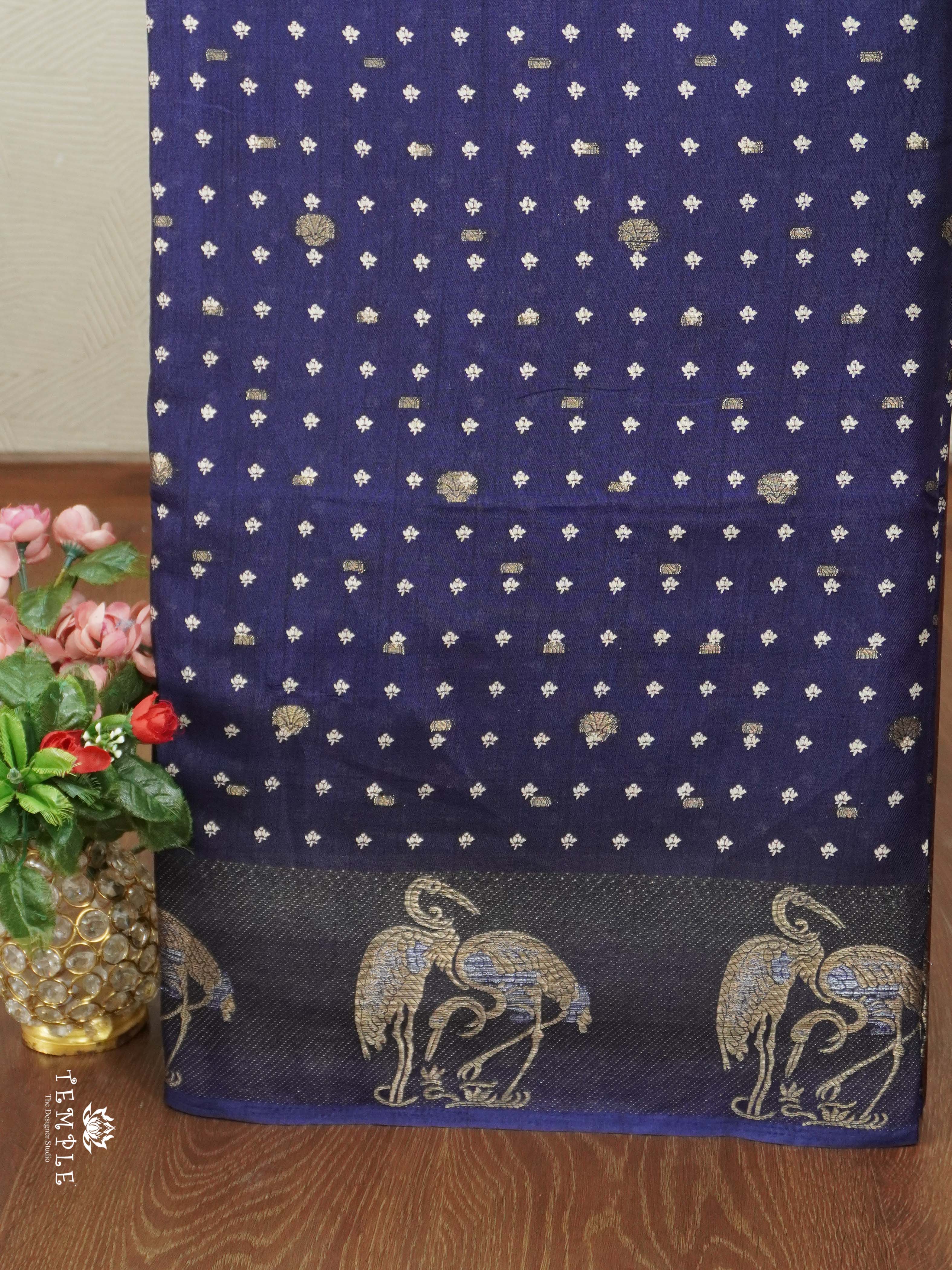 Printed Tussar Saree | TTDS2606