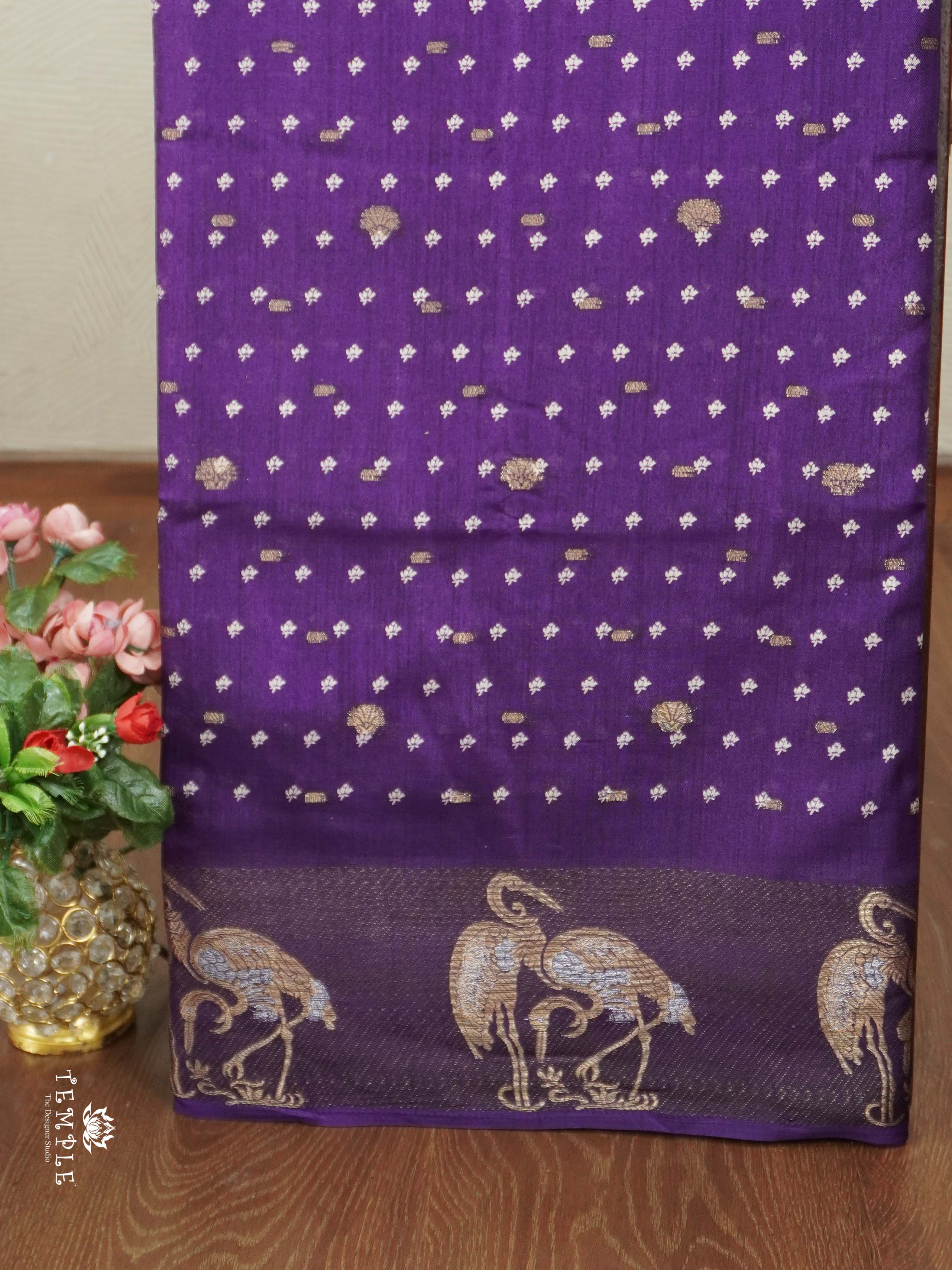 Printed Tussar Saree | TTDS2606