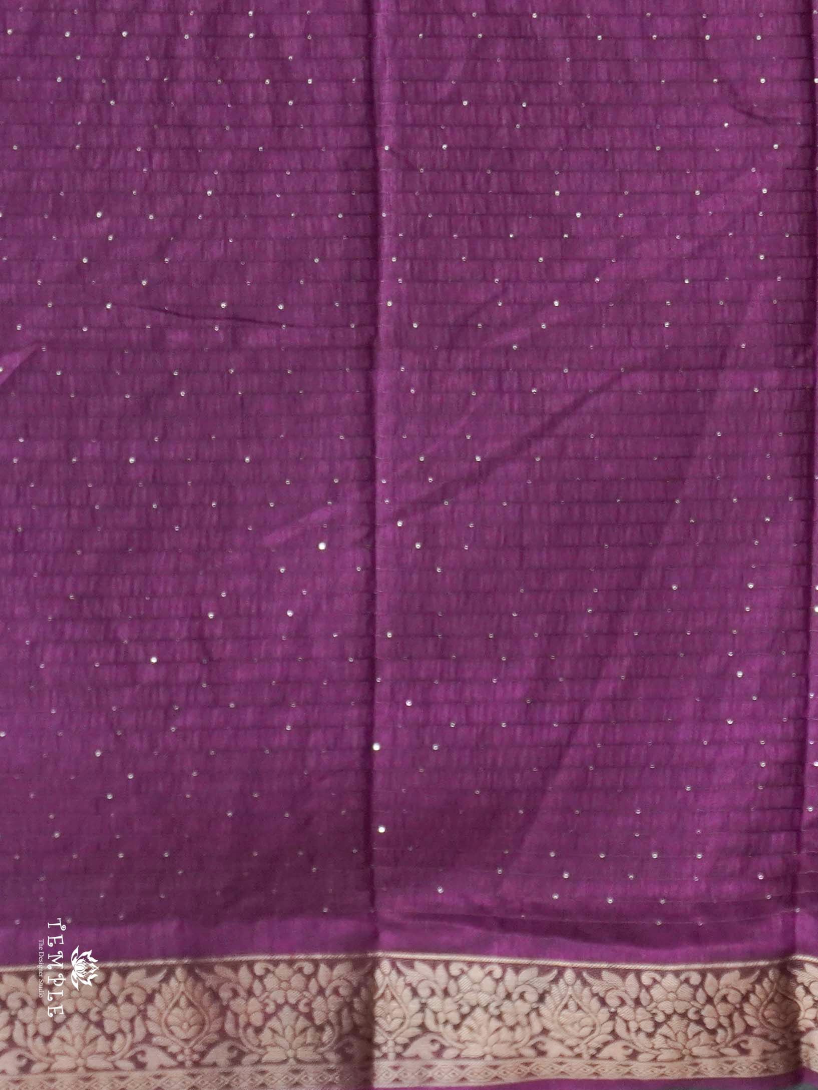Sequins Semi Tussar Saree | TTDS2592