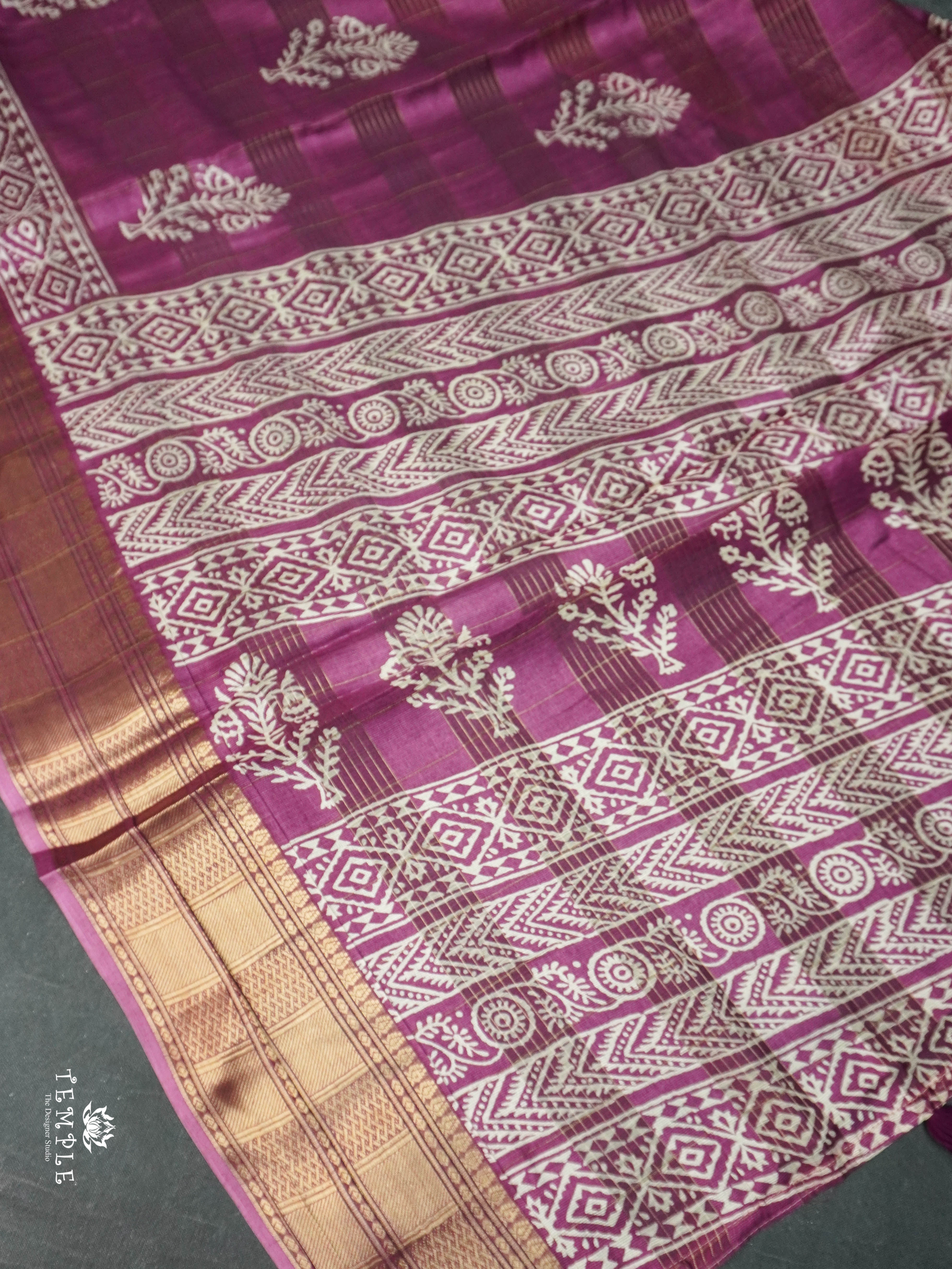 Checked Fancy Cotton Saree | TTDS1610 | Pongal Fest