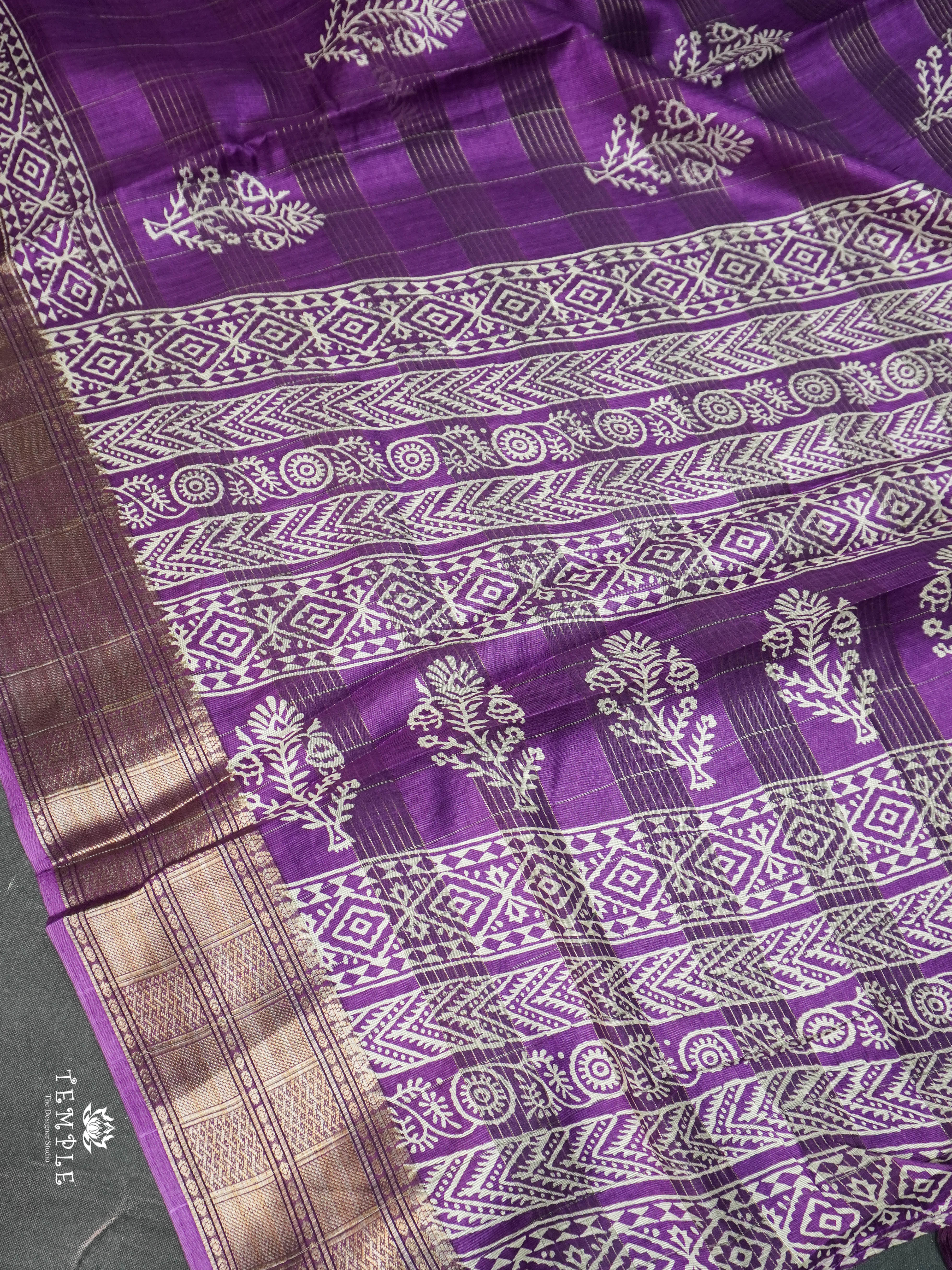 Checked Fancy Cotton Saree | TTDS1610 | Pongal Fest