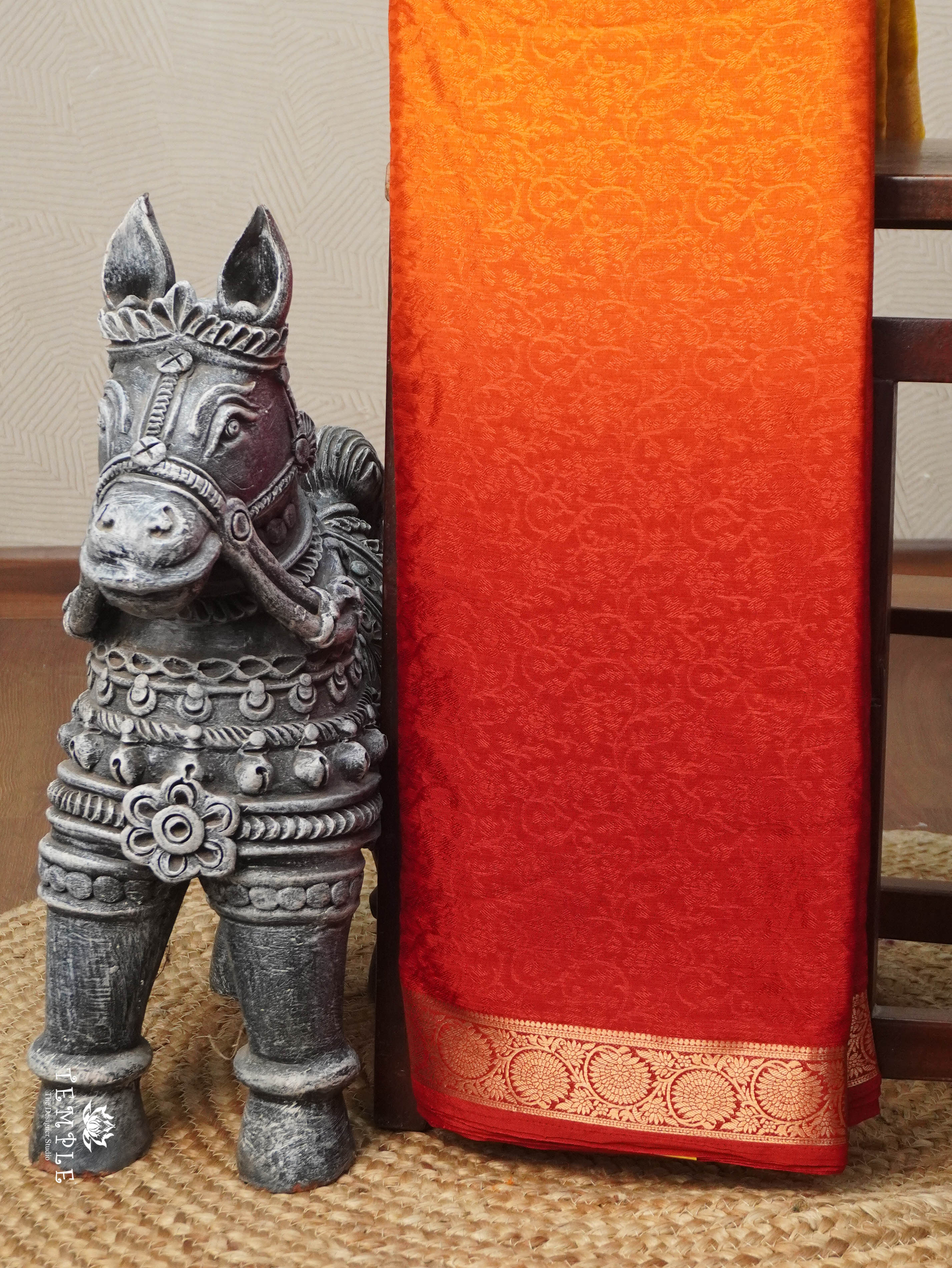 Georgette Saree With Tri Colour | TTDS3067