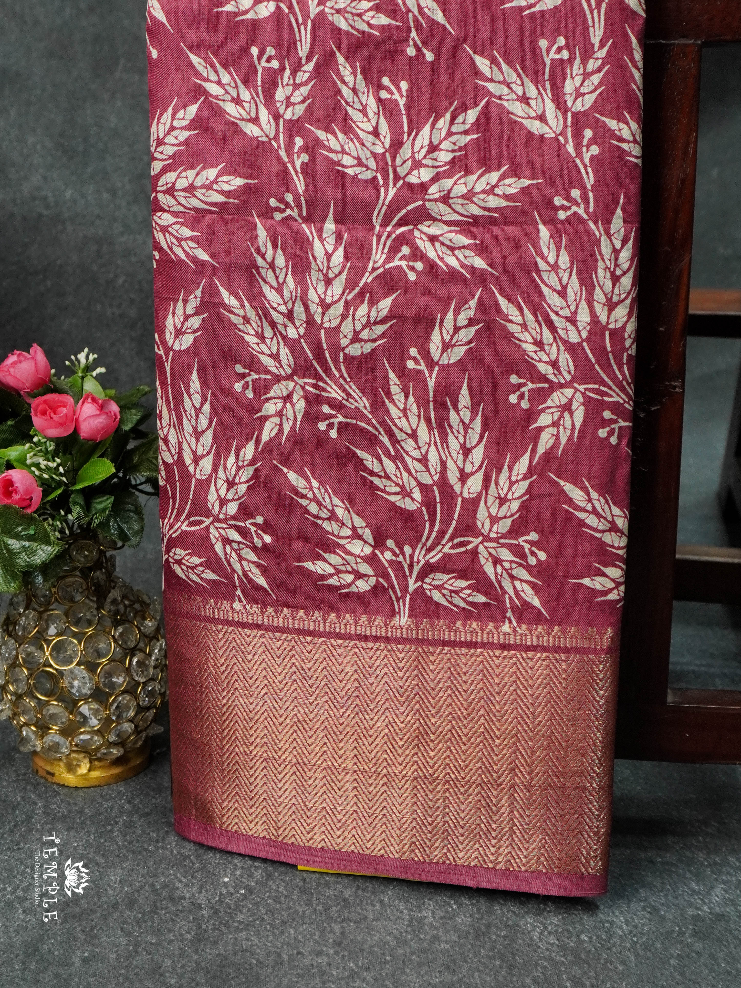 Dola Saree With Leaf Prints | TTDS1627