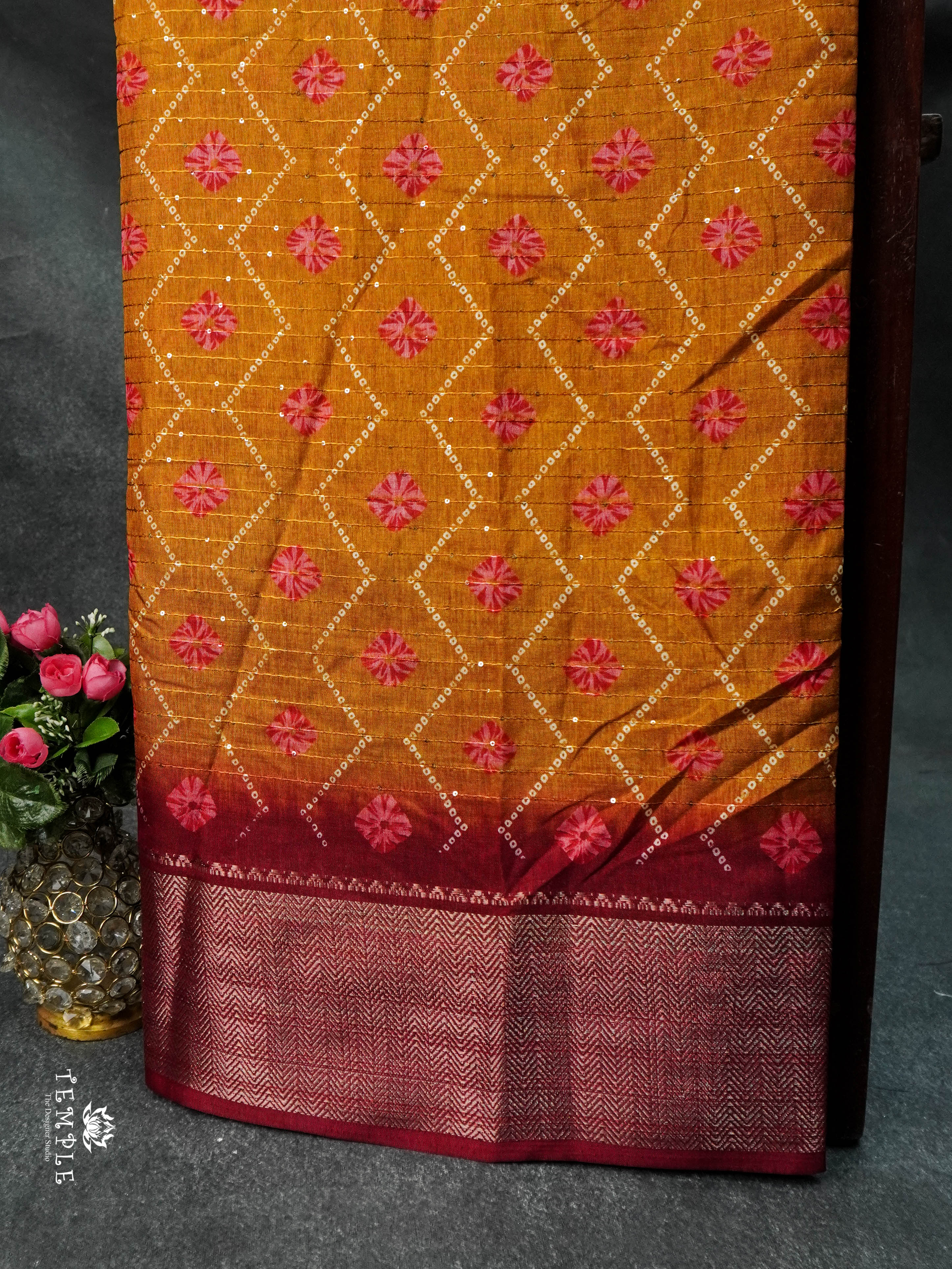 Printed Sequins Saree | TTDS1628