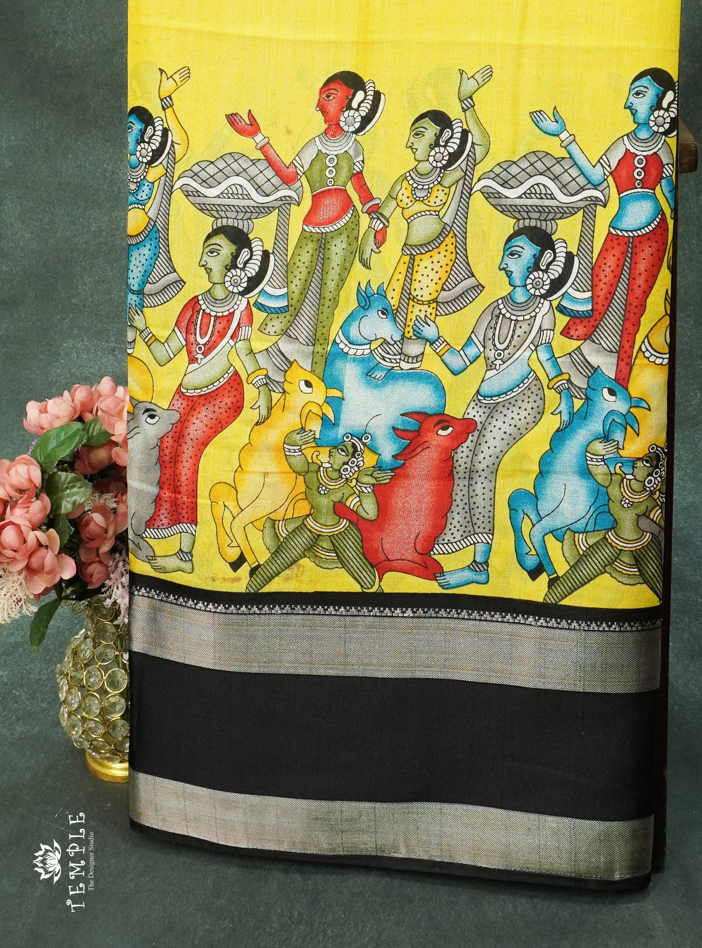 Penkalamkari Fancy Sarees | TTDS1217 | Sparkling Deals