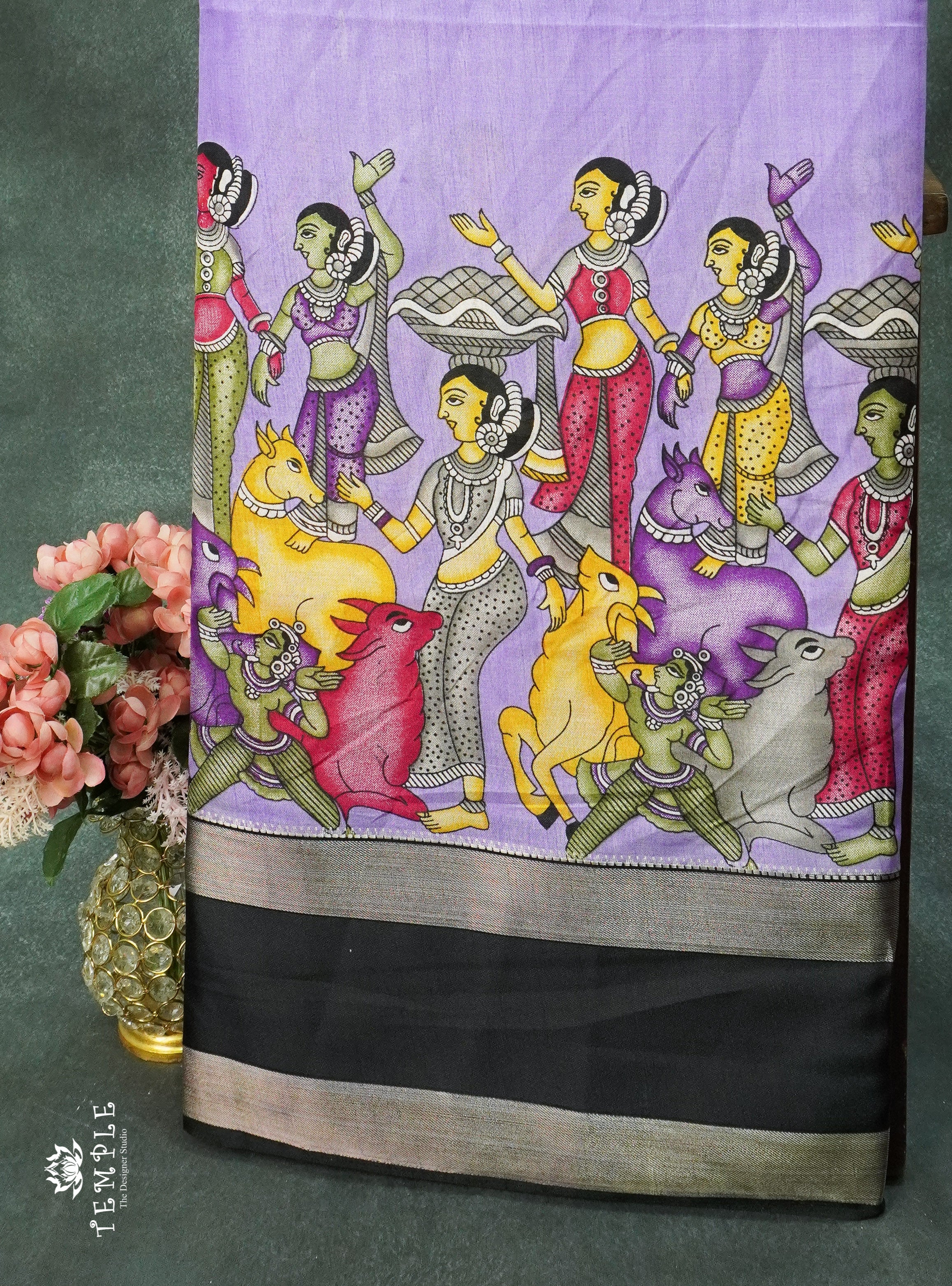 Penkalamkari Fancy Sarees | TTDS1217 | Sparkling Deals