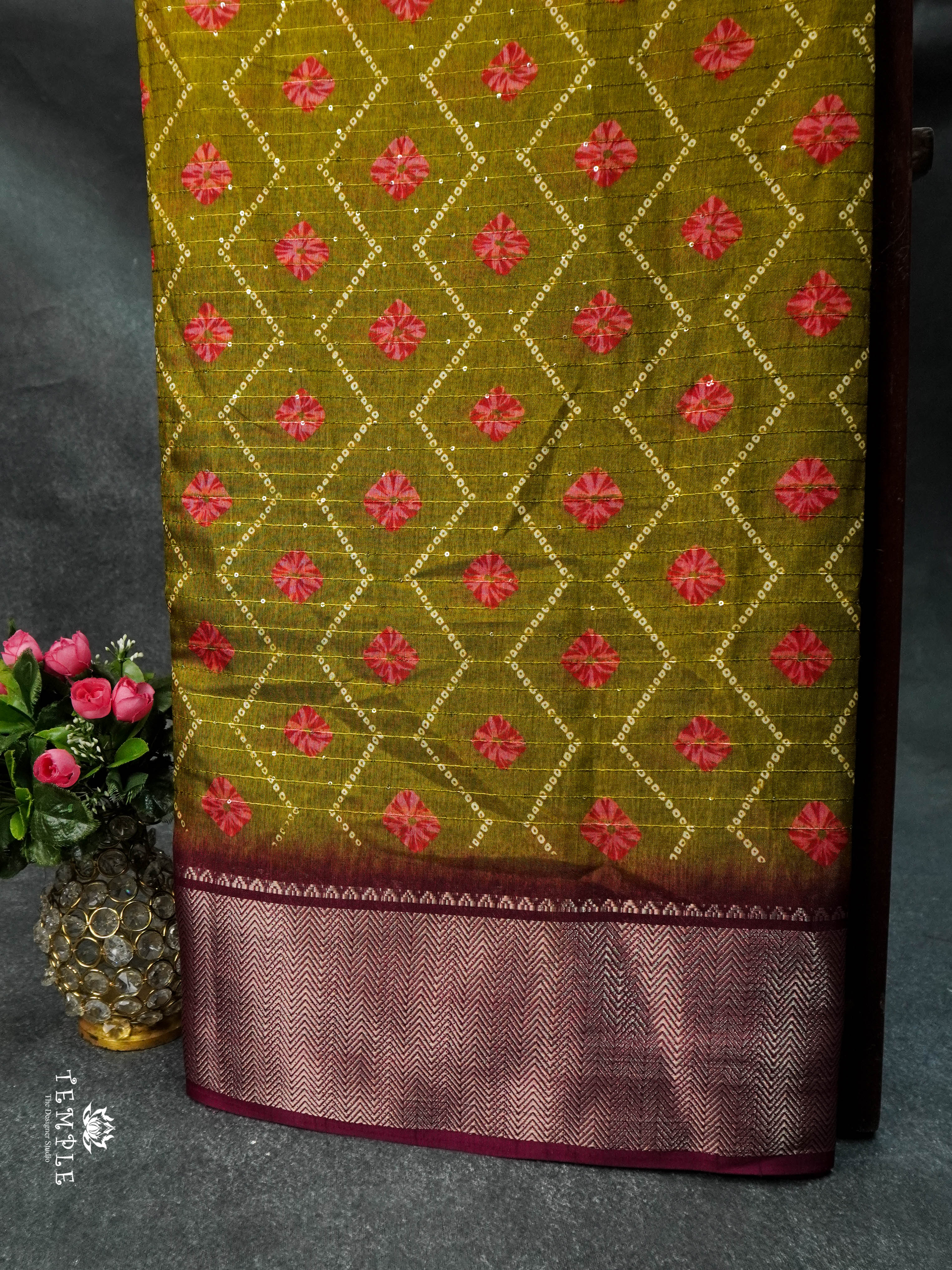 Printed Sequins Saree | TTDS1628