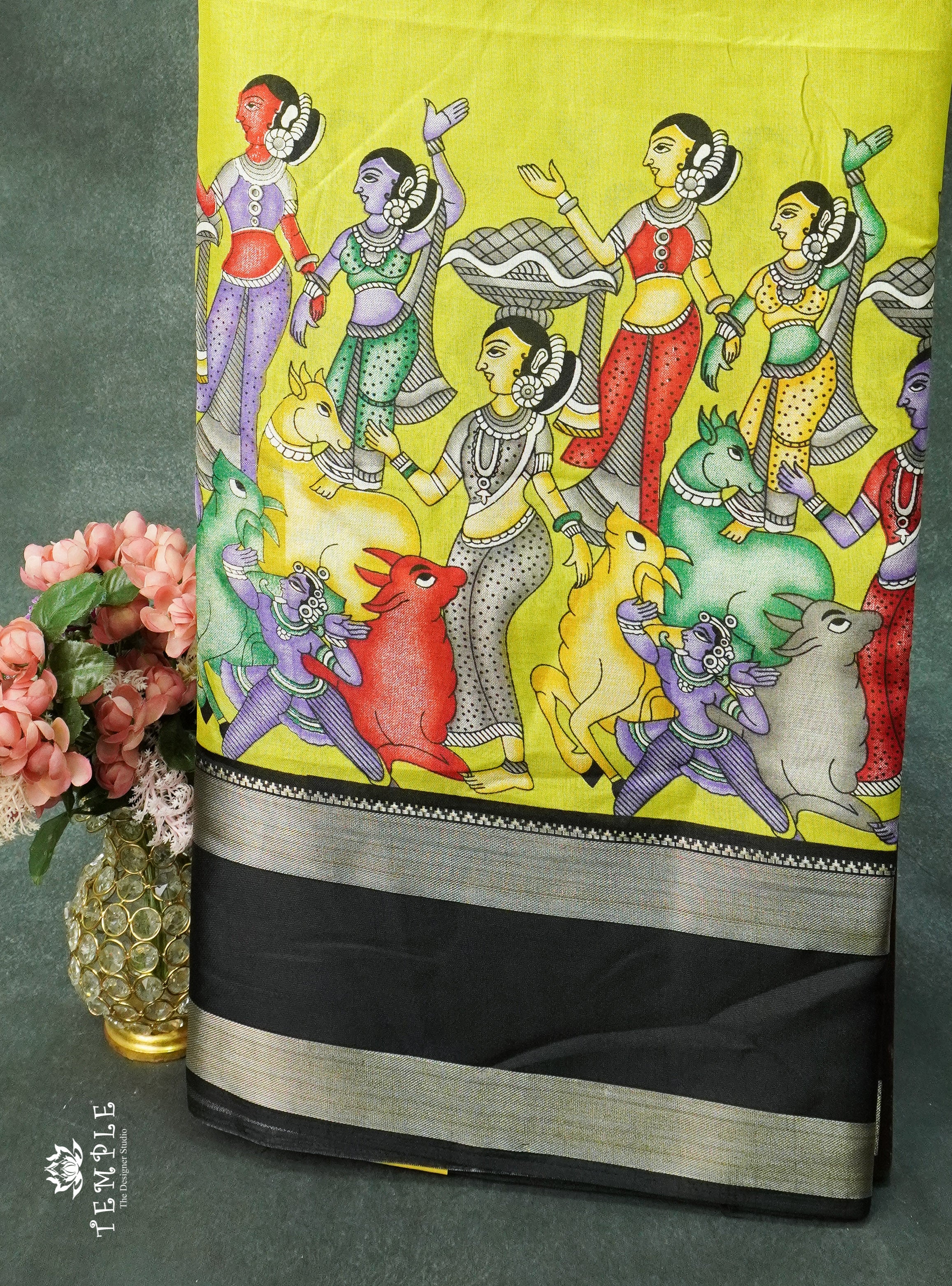 Penkalamkari Fancy Sarees | TTDS1217 | Sparkling Deals