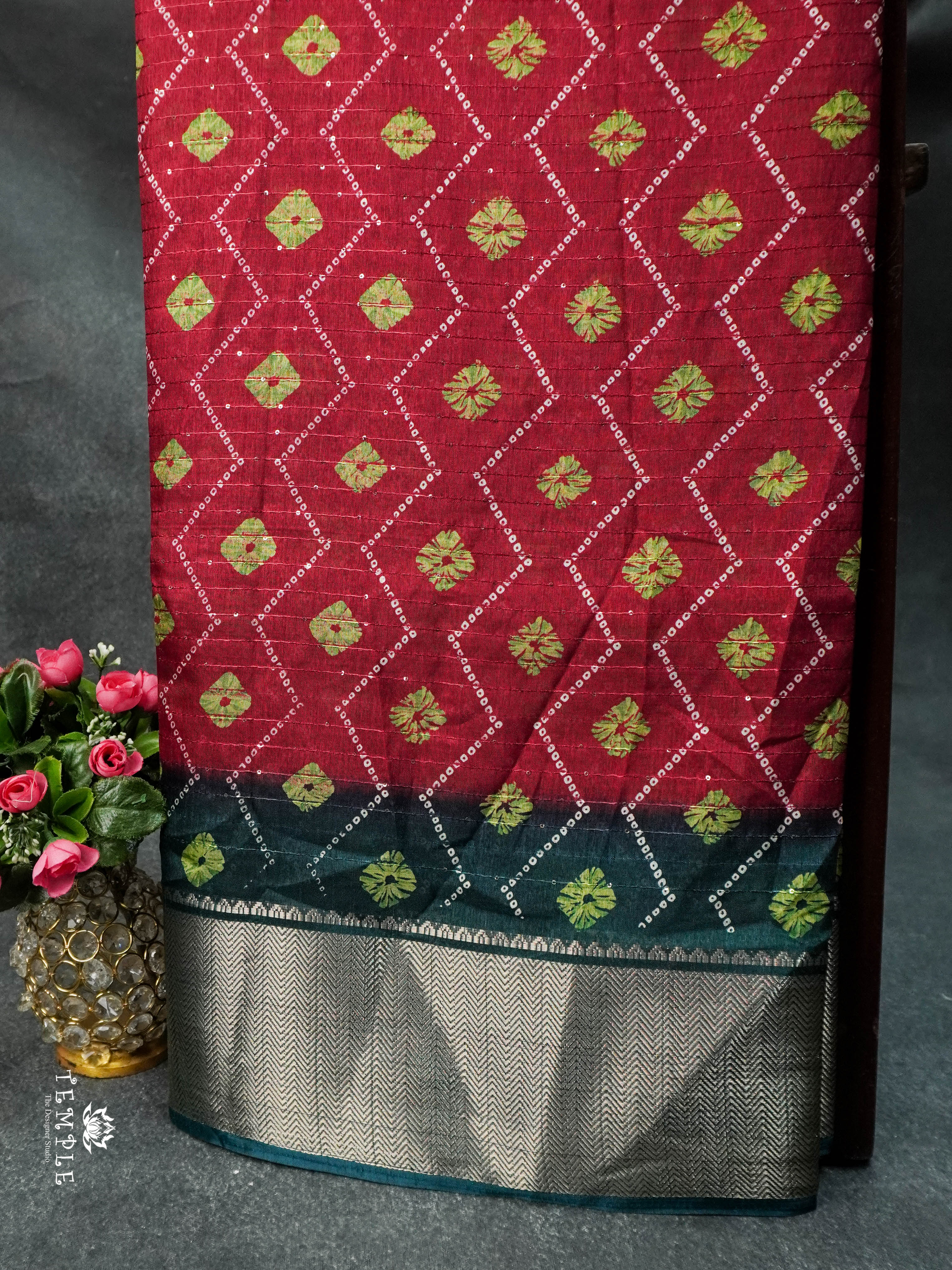 Printed Sequins Saree | TTDS1628