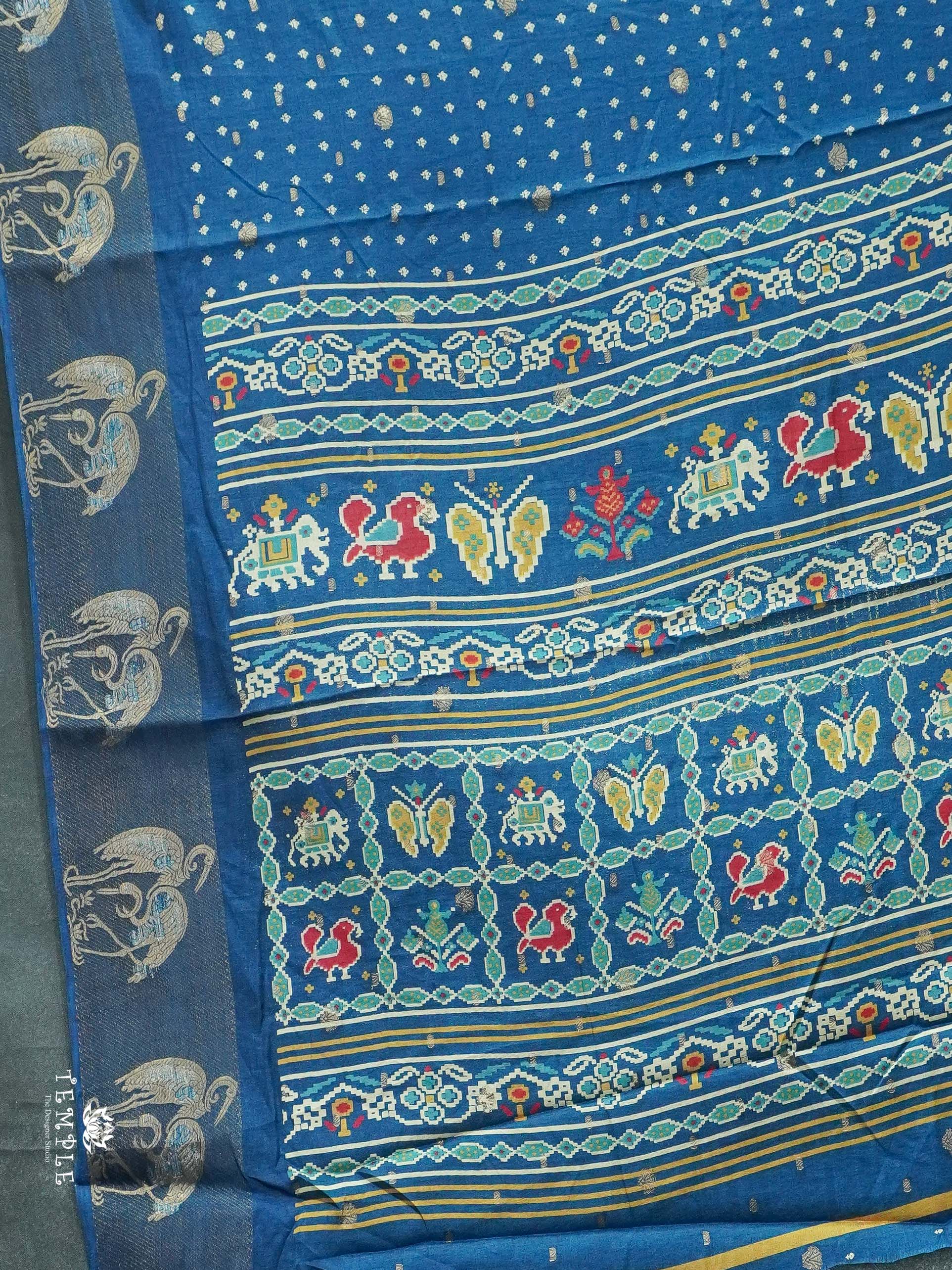 Printed Tussar Saree | TTDS2606