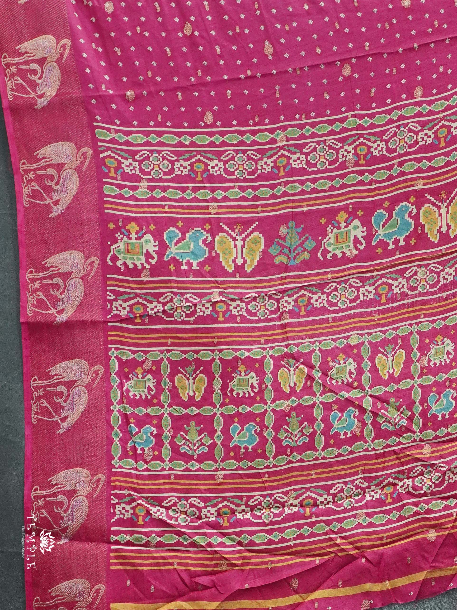 Printed Tussar Saree | TTDS2606