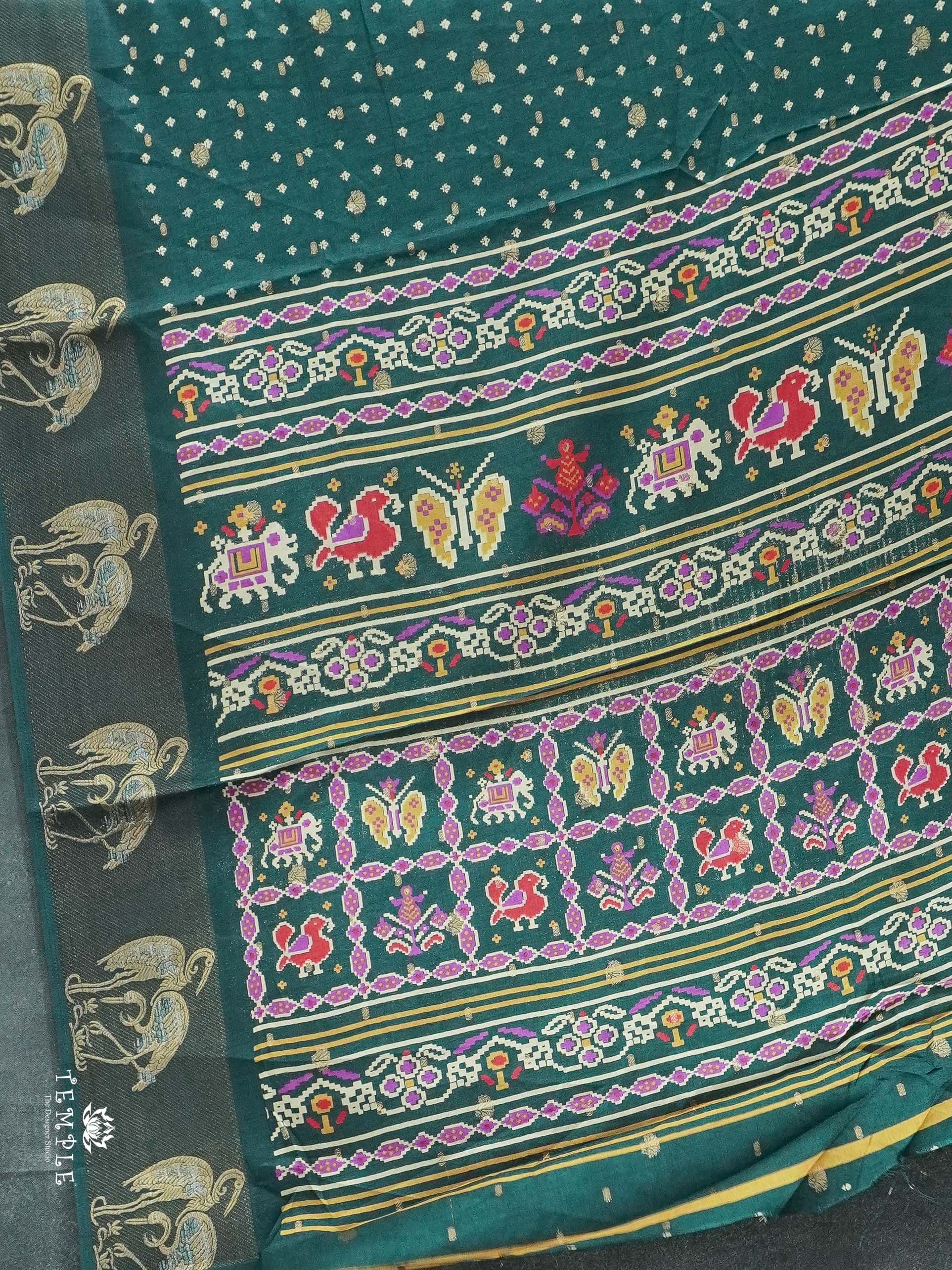 Printed Tussar Saree | TTDS2606
