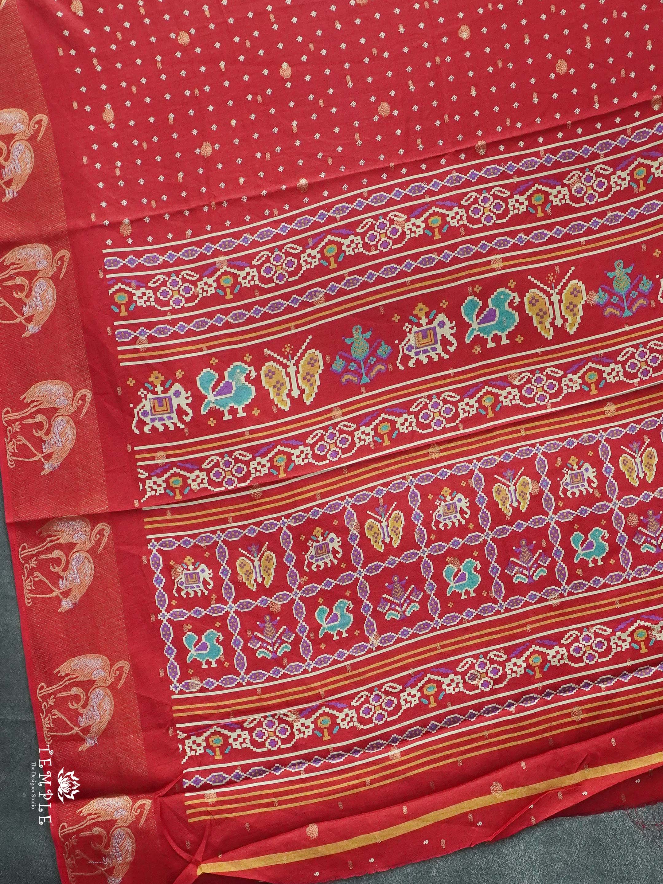 Printed Tussar Saree | TTDS2606