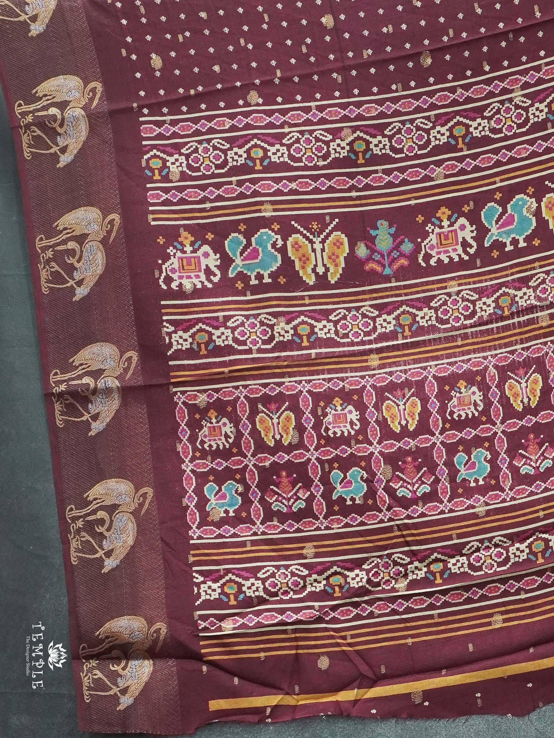 Printed Tussar Saree | TTDS2606