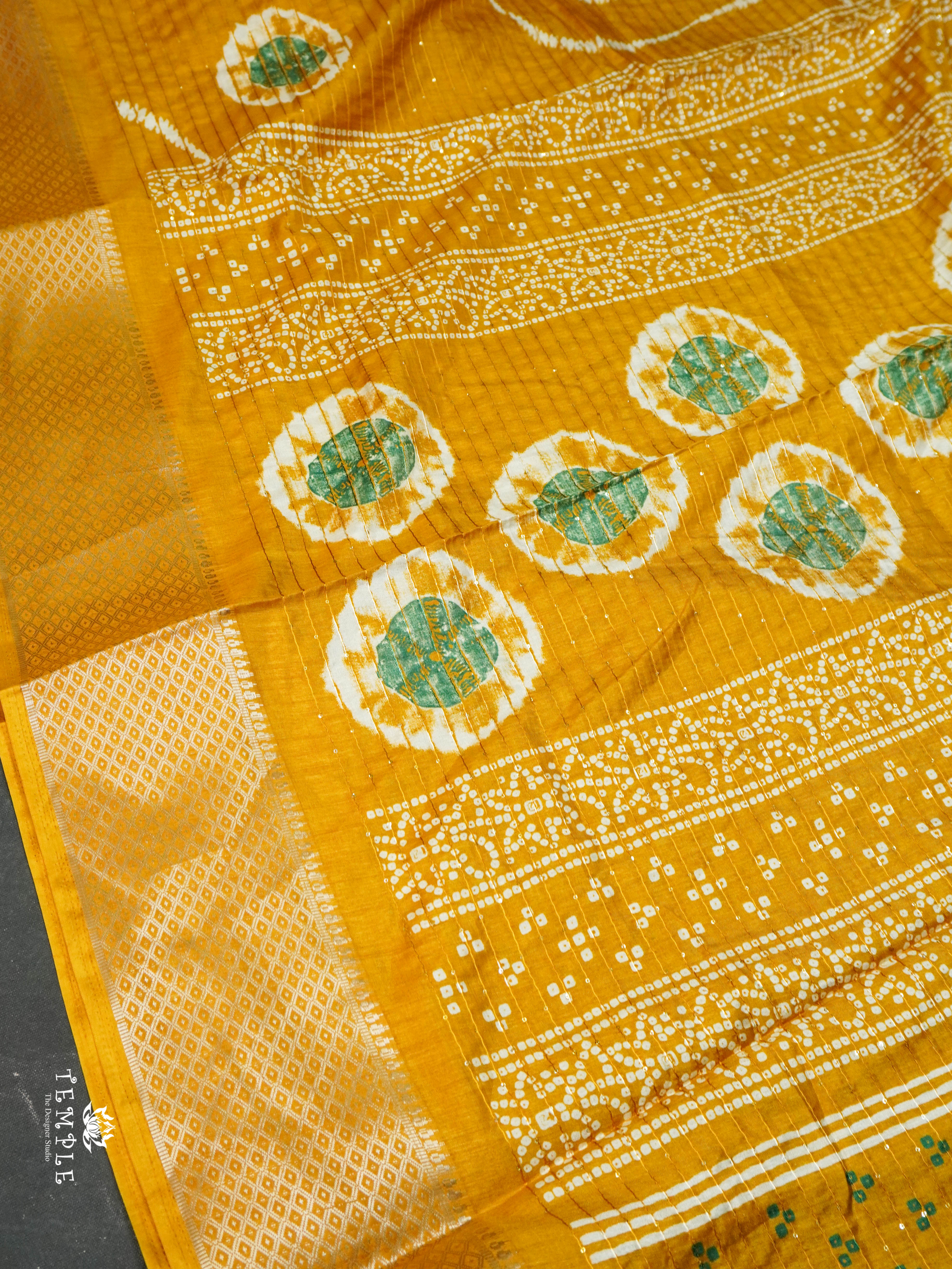 Sequins Semi Tussar Saree | TTDS1629