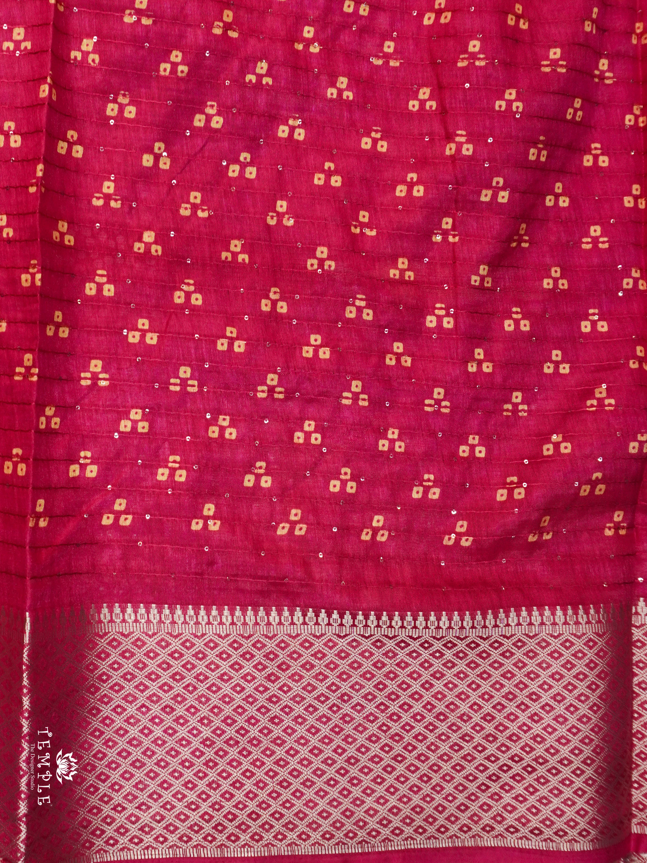 Sequins Semi Tussar Saree | TTDS1629