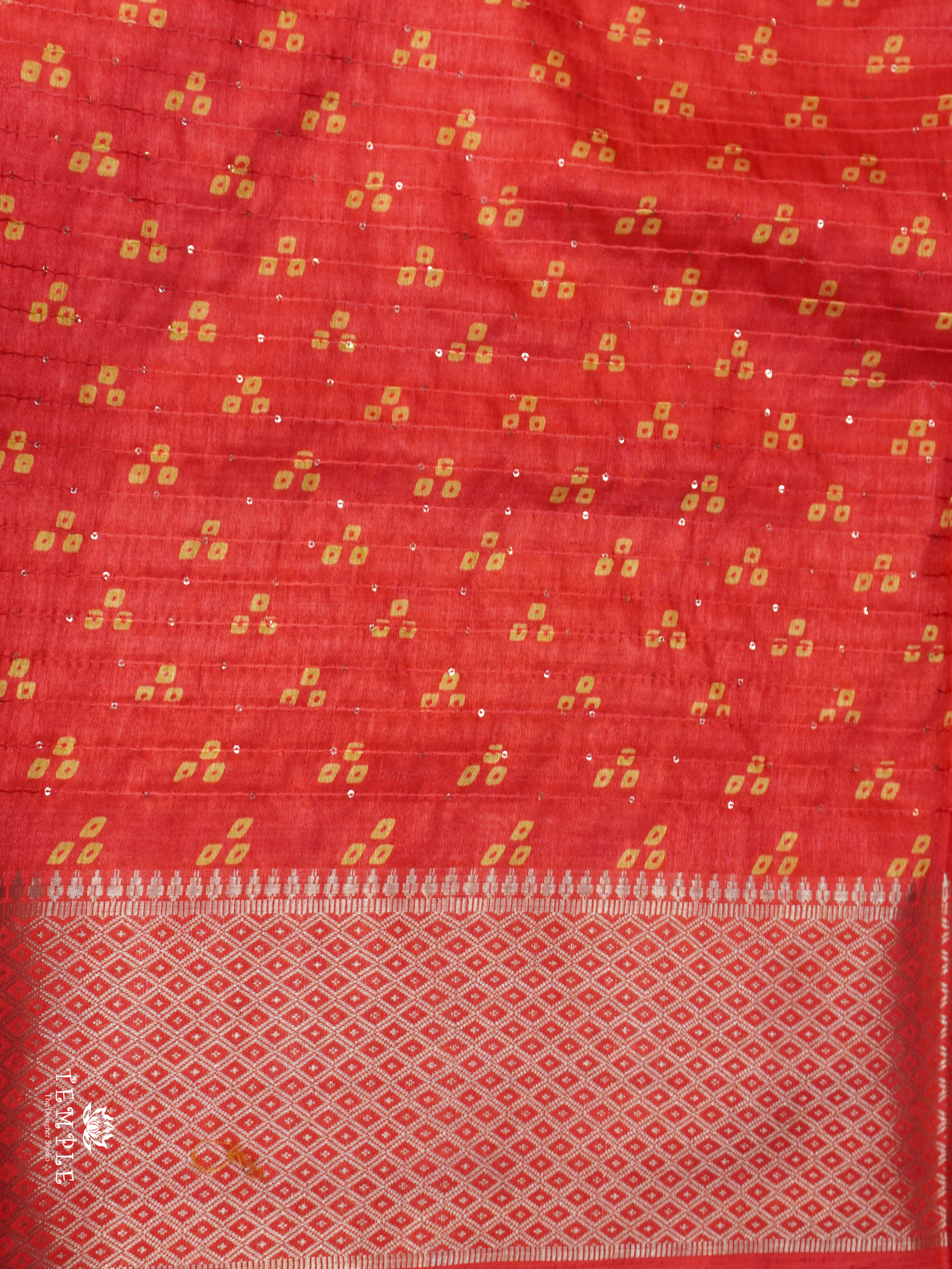 Sequins Semi Tussar Saree | TTDS1629