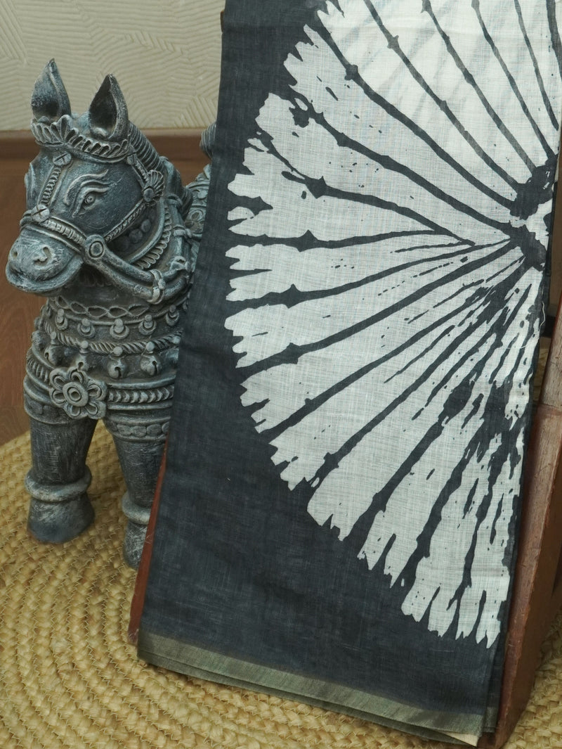 Linen Cotton Saree | TTDS3501