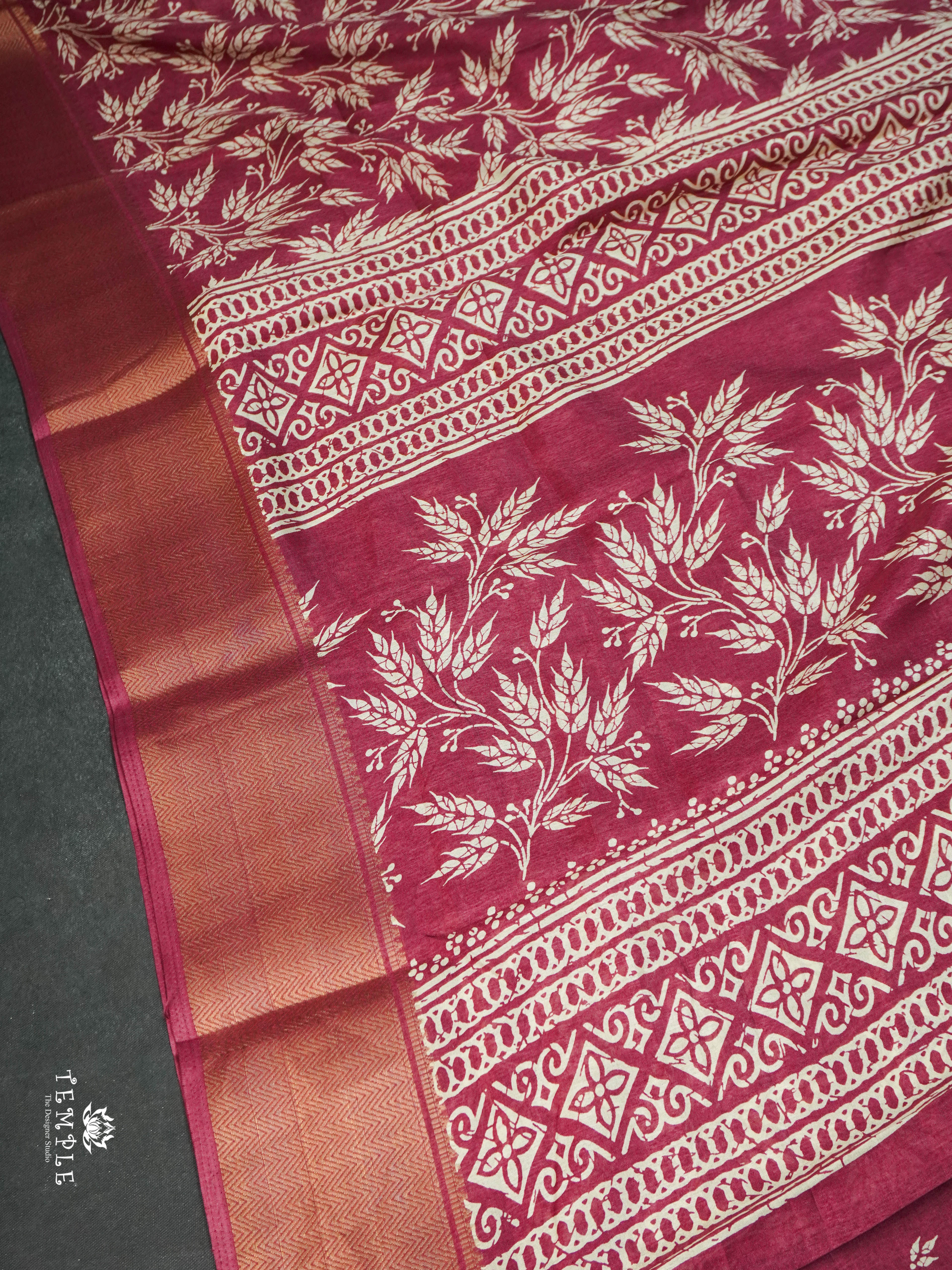 Dola Saree With Leaf Prints | TTDS1627