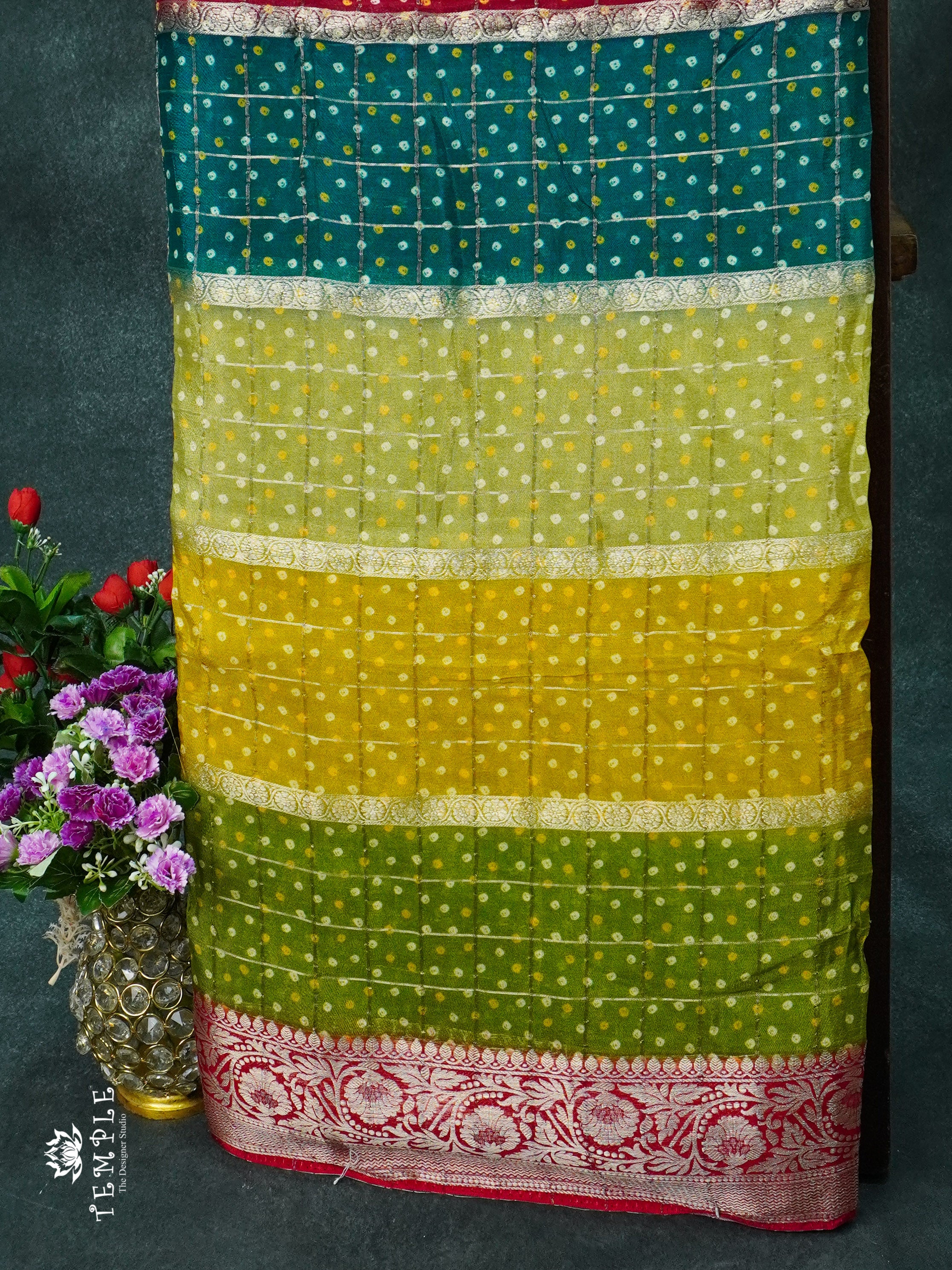 Viscose Georgette saree | TTDS1220 | Pongal Fest