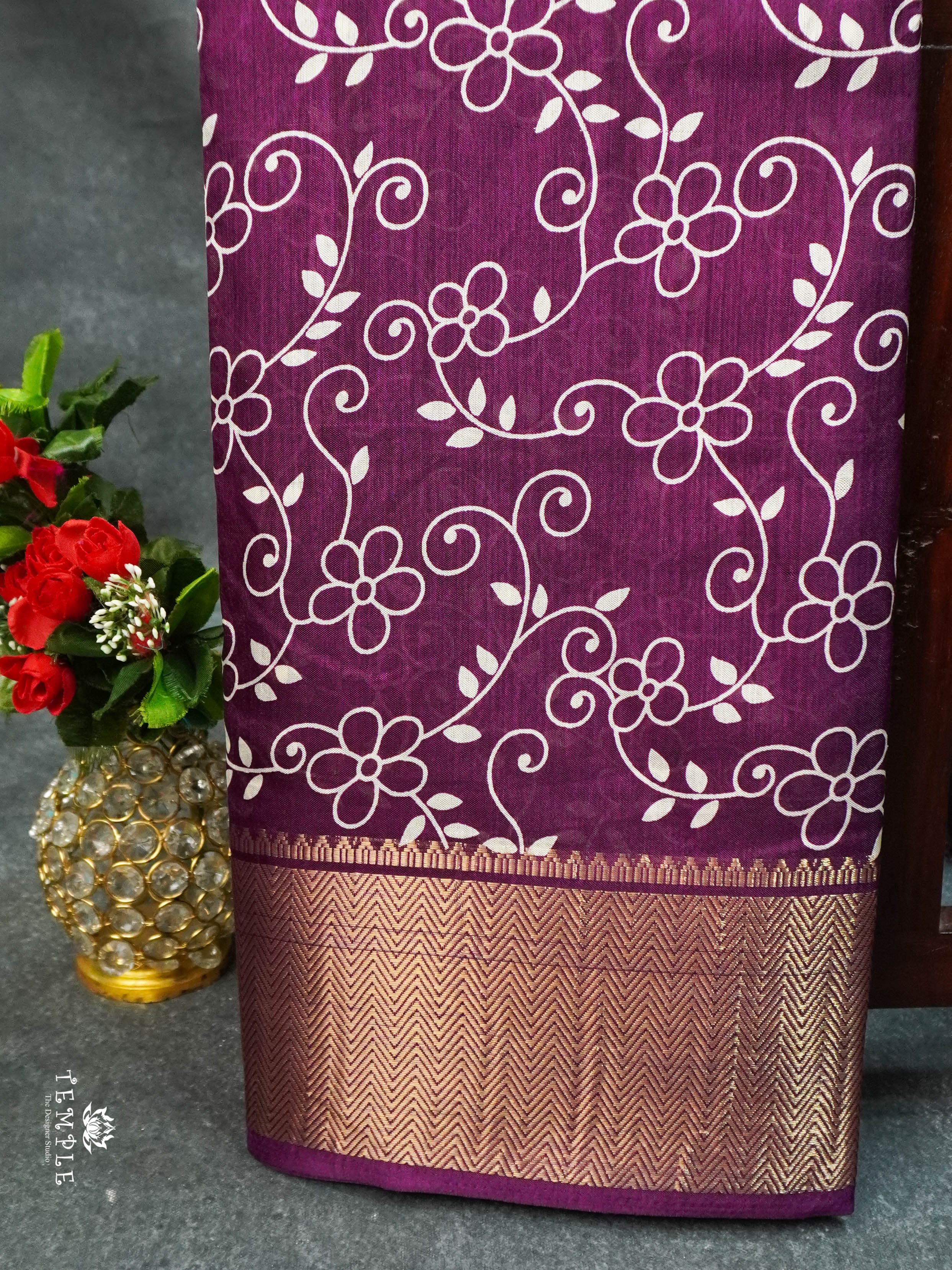 Floral Printed Dola Saree | TTDS1631