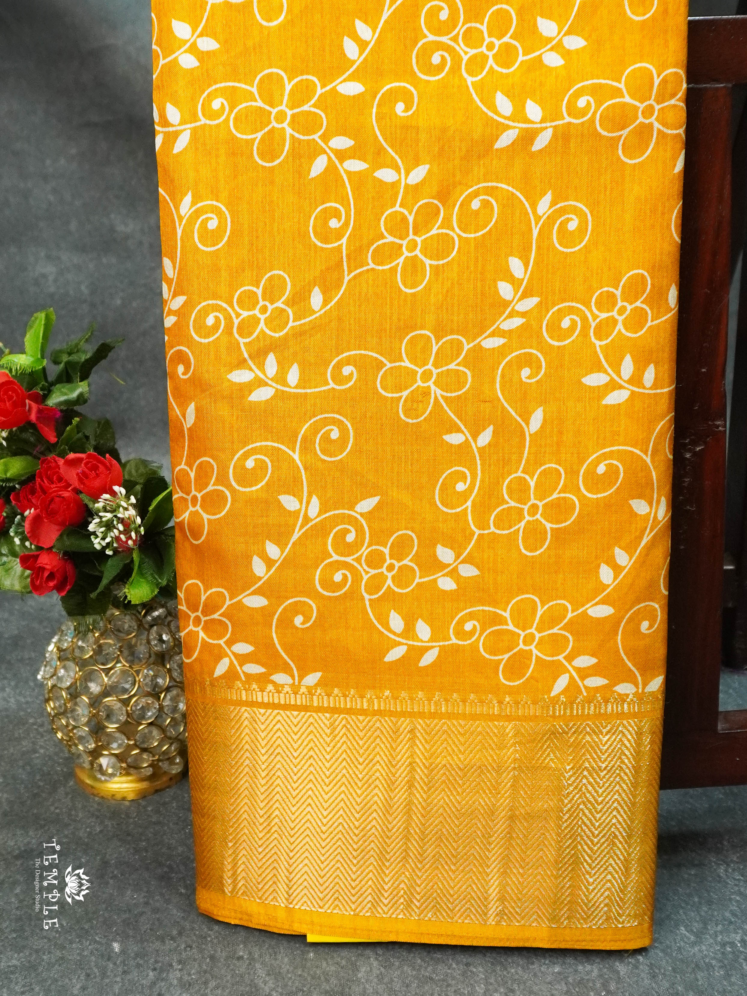 Floral Printed Dola Saree | TTDS1631