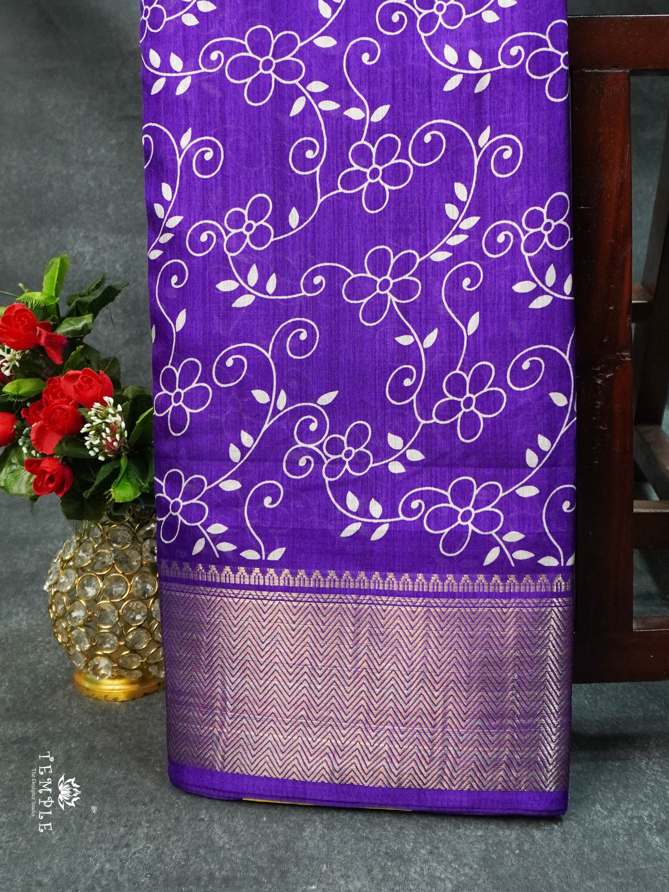 Floral Printed Dola Saree | TTDS1631