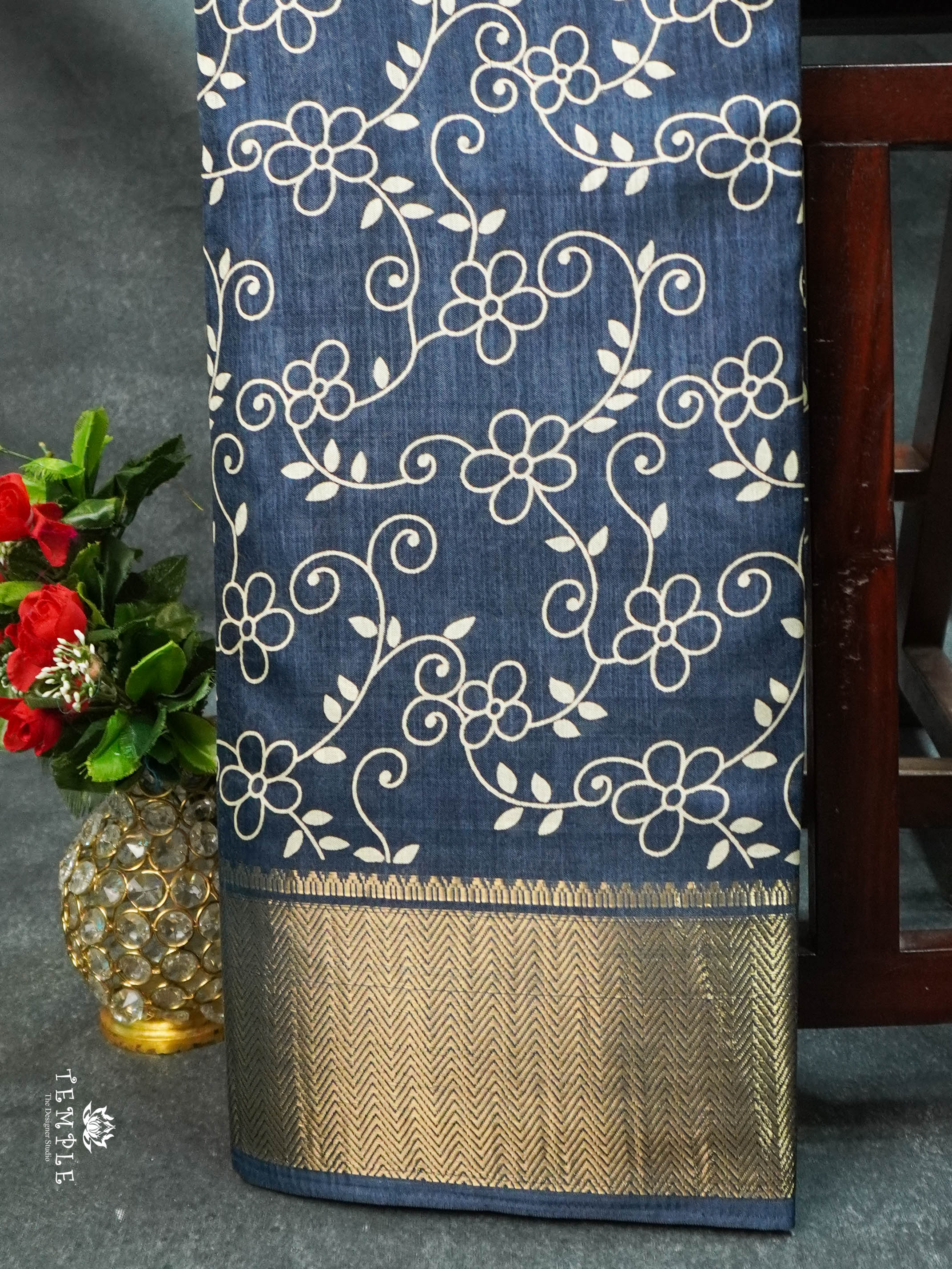 Floral Printed Dola Saree | TTDS1631