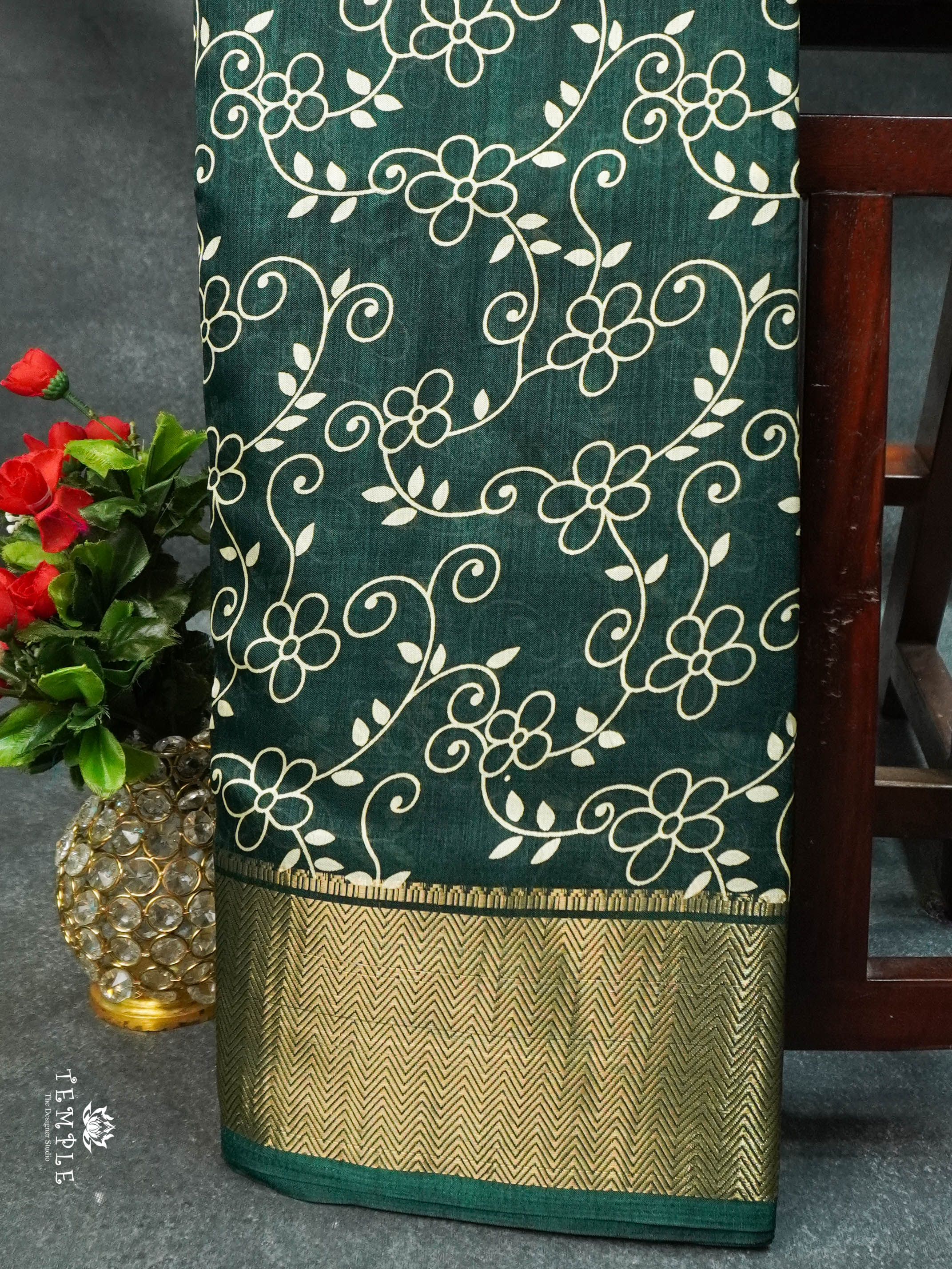 Floral Printed Dola Saree | TTDS1631