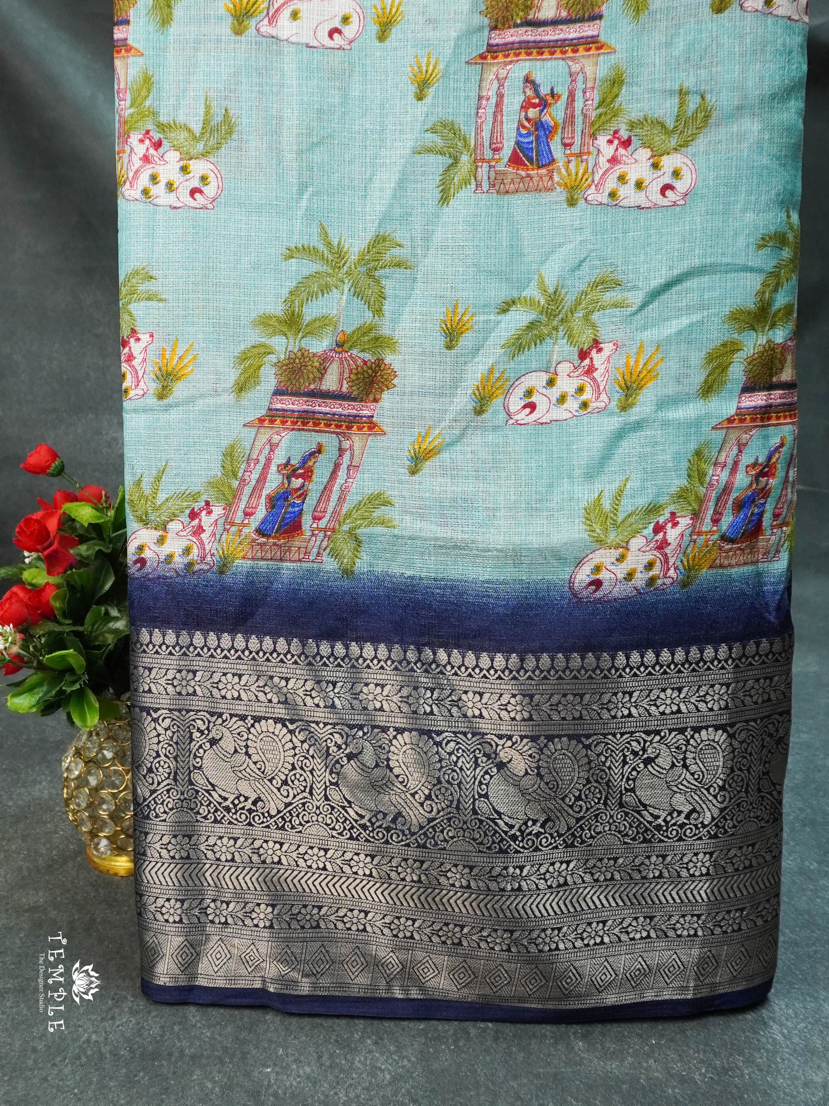 Pichwai Printed Kota Saree | TTDS1633