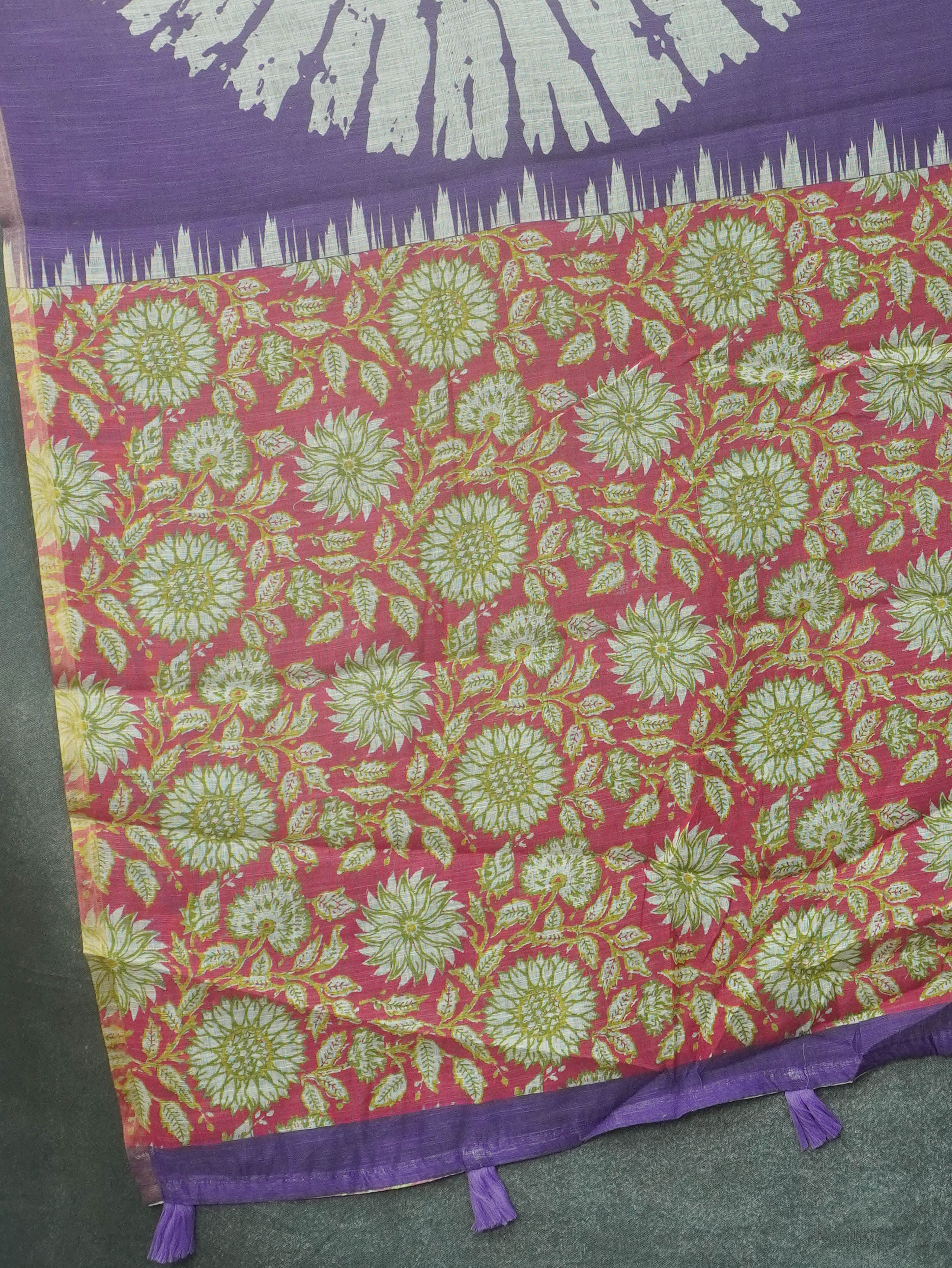 Linen Cotton Saree | TTDS3501