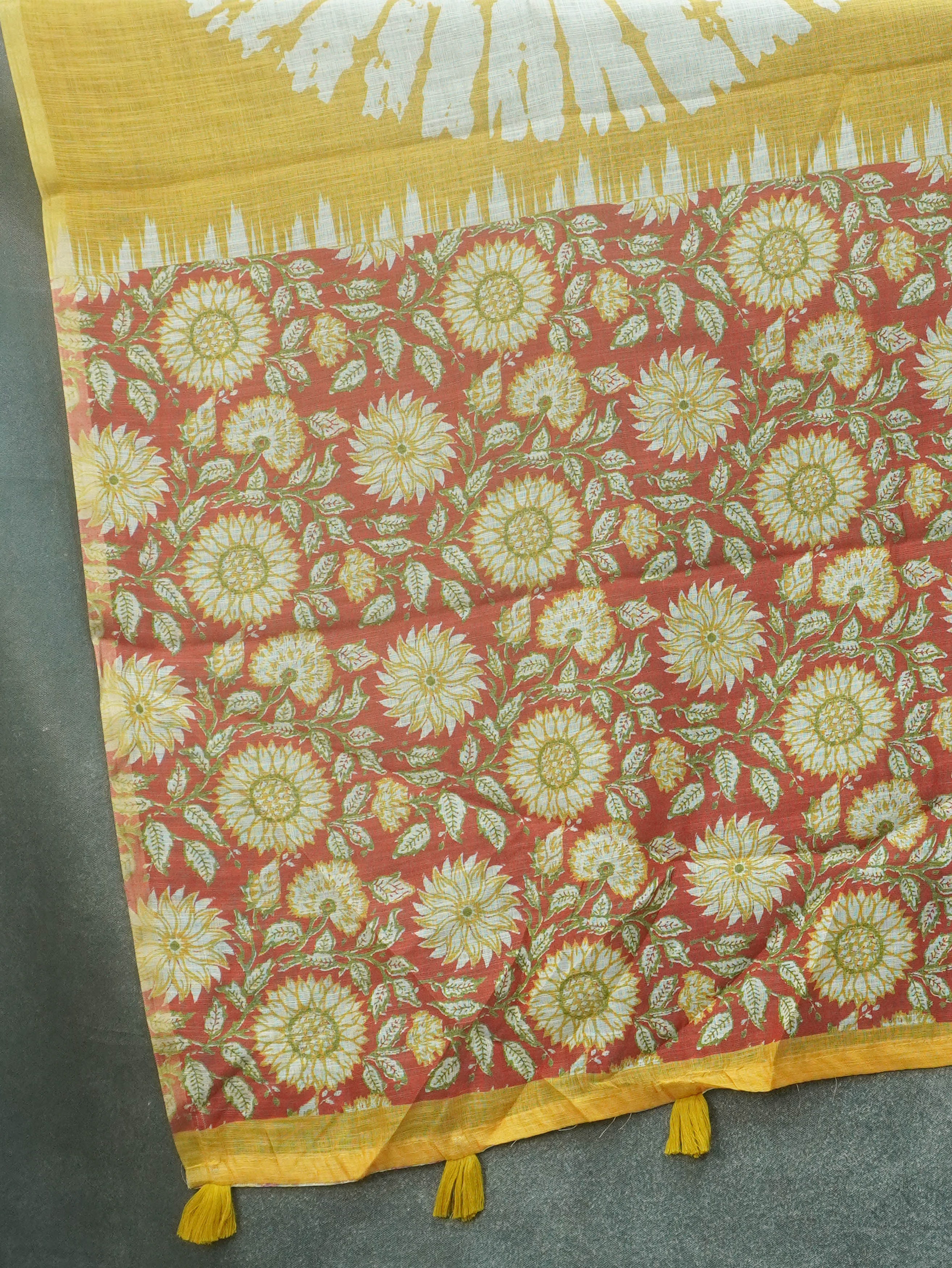 Linen Cotton Saree | TTDS3501