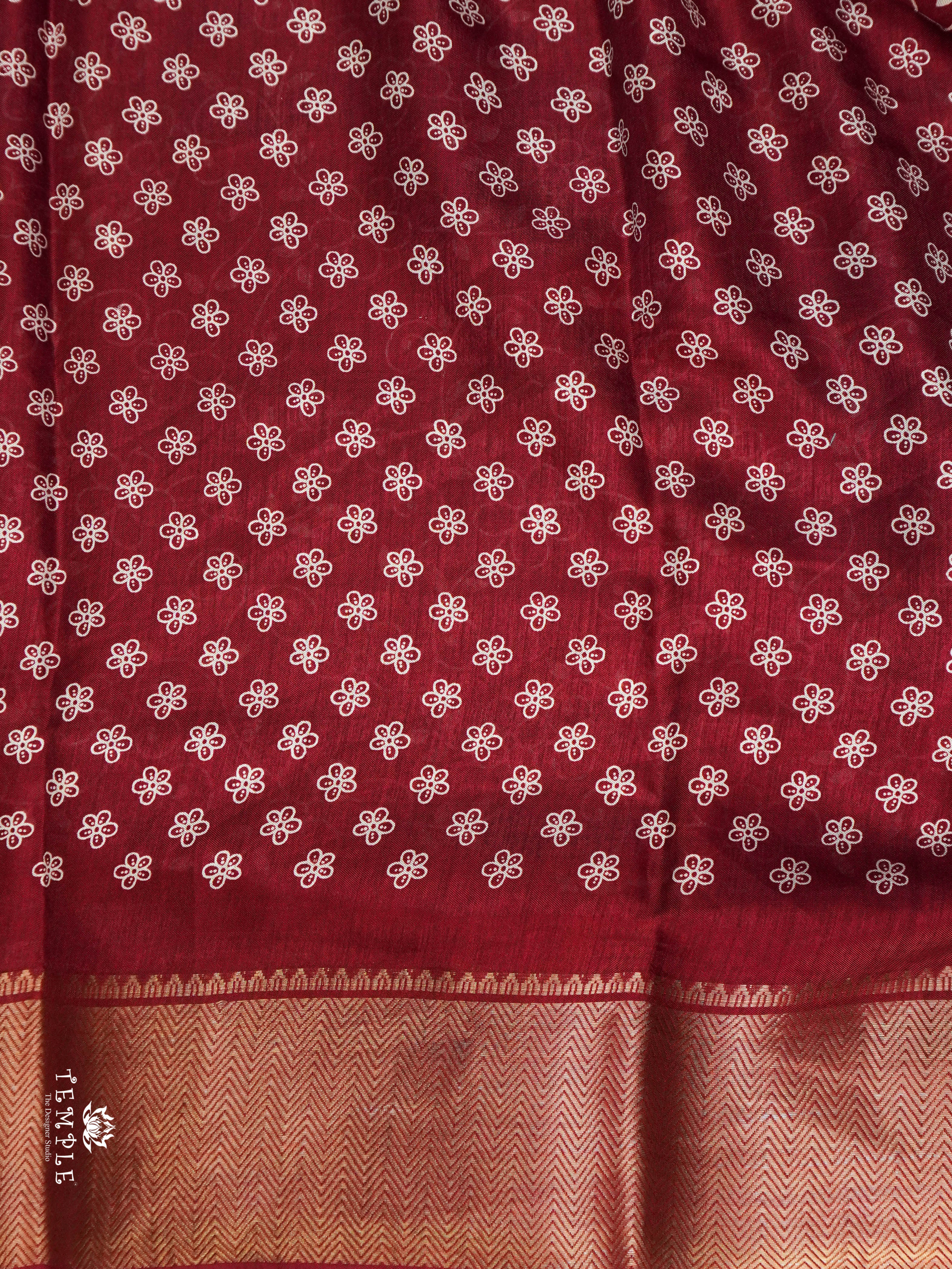 Floral Printed Dola Saree | TTDS1631