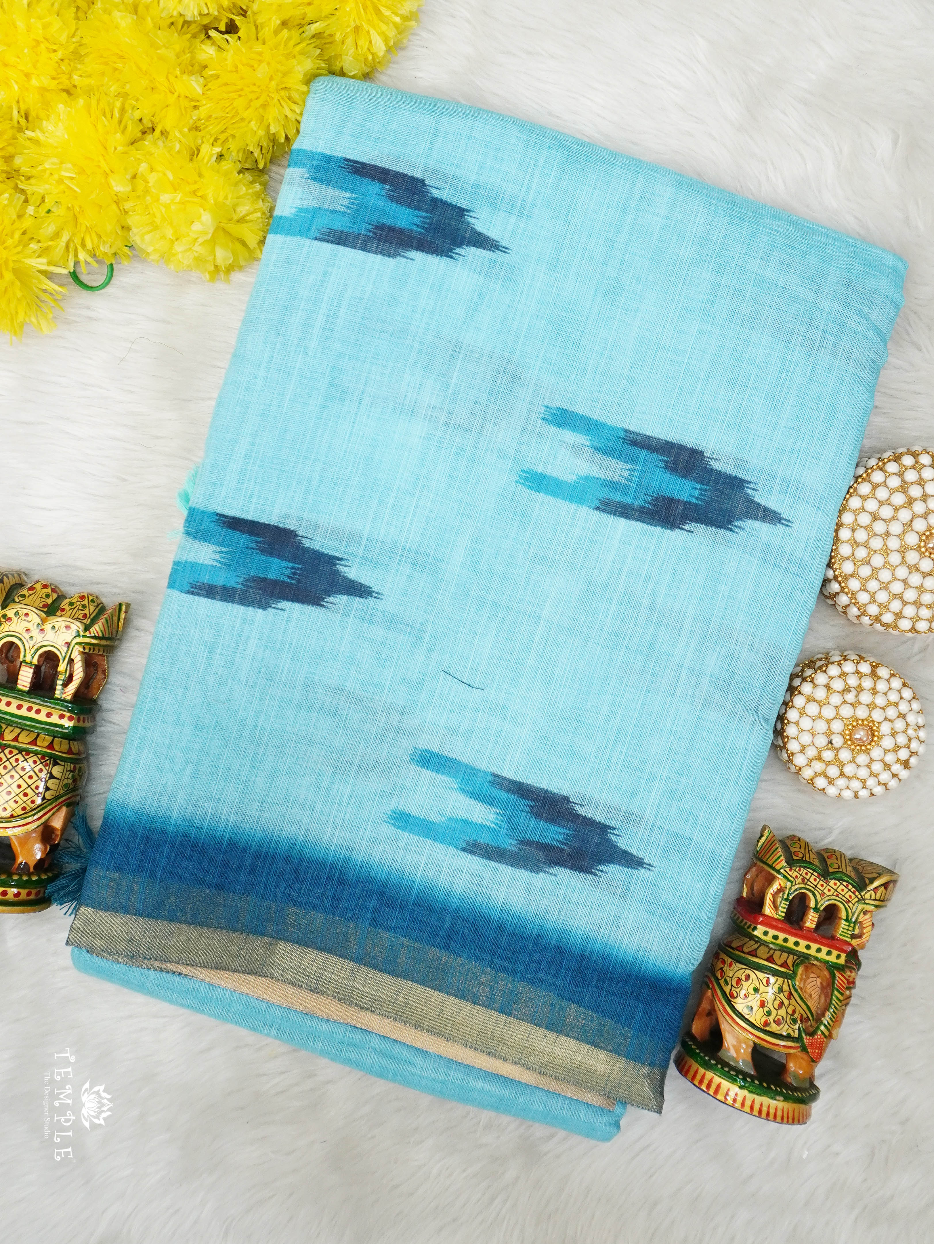 Linen Cotton Saree | TTDS3090