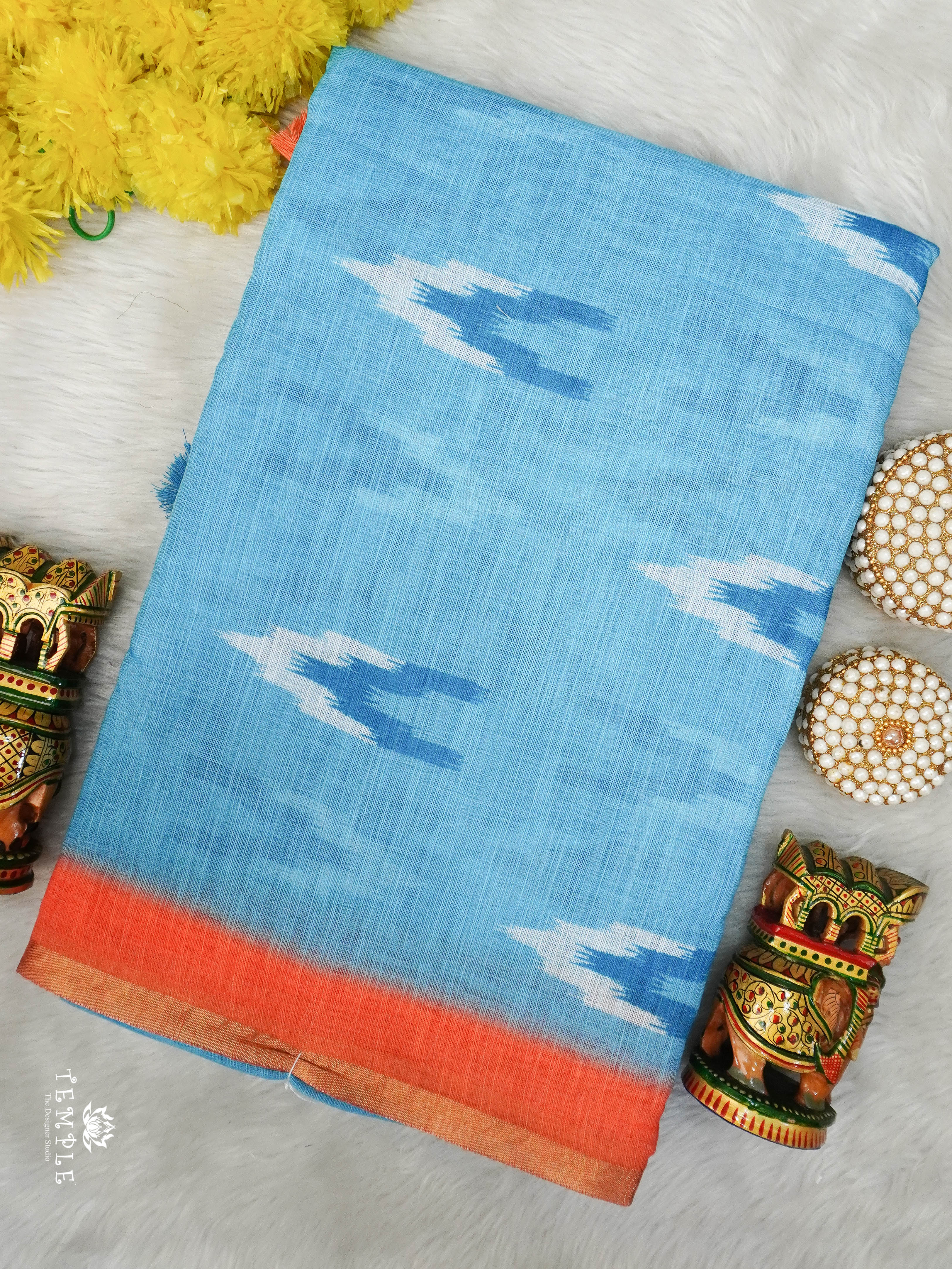 Linen Cotton Saree | TTDS3090