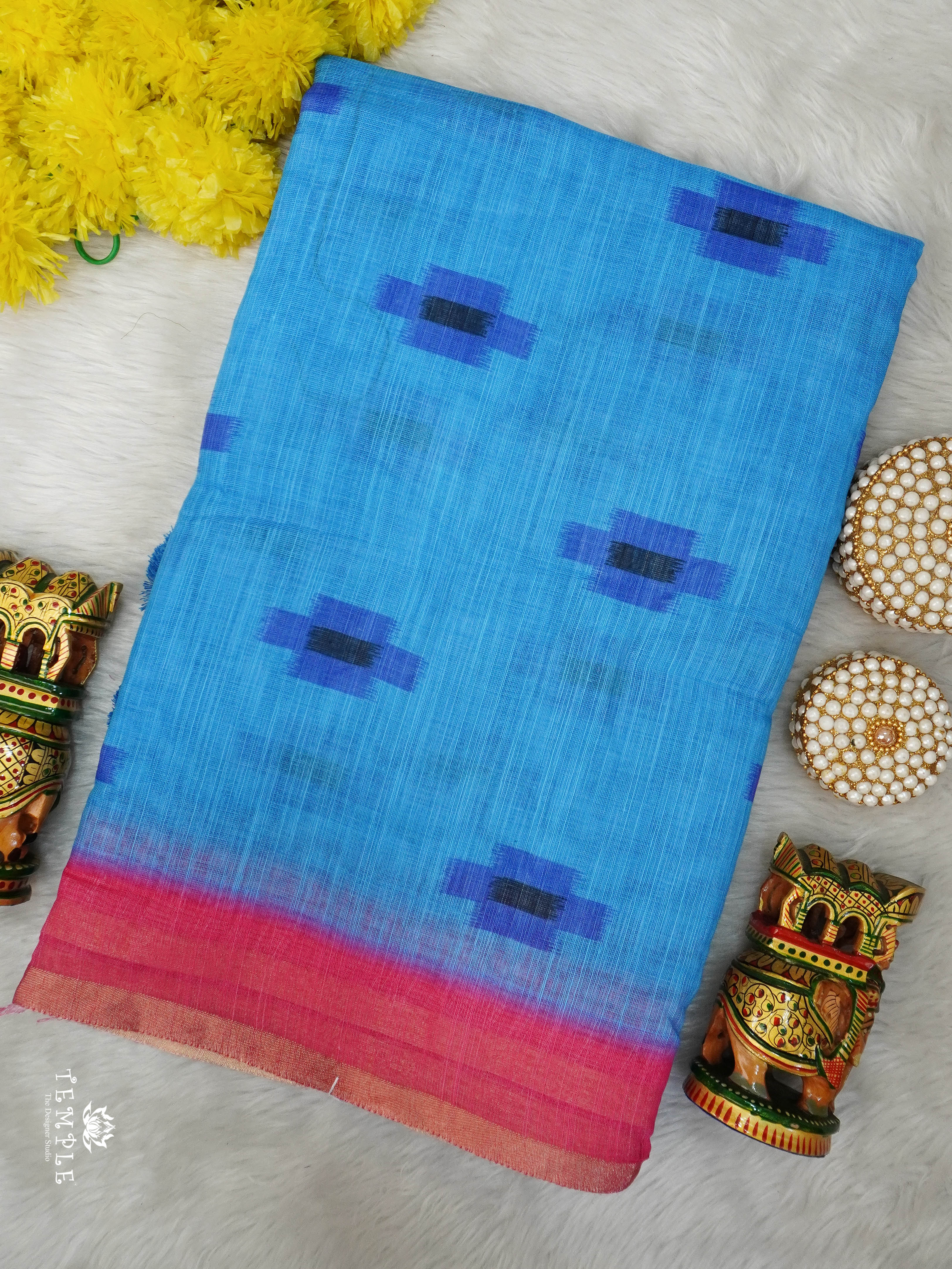 Linen Cotton Saree | TTDS3090