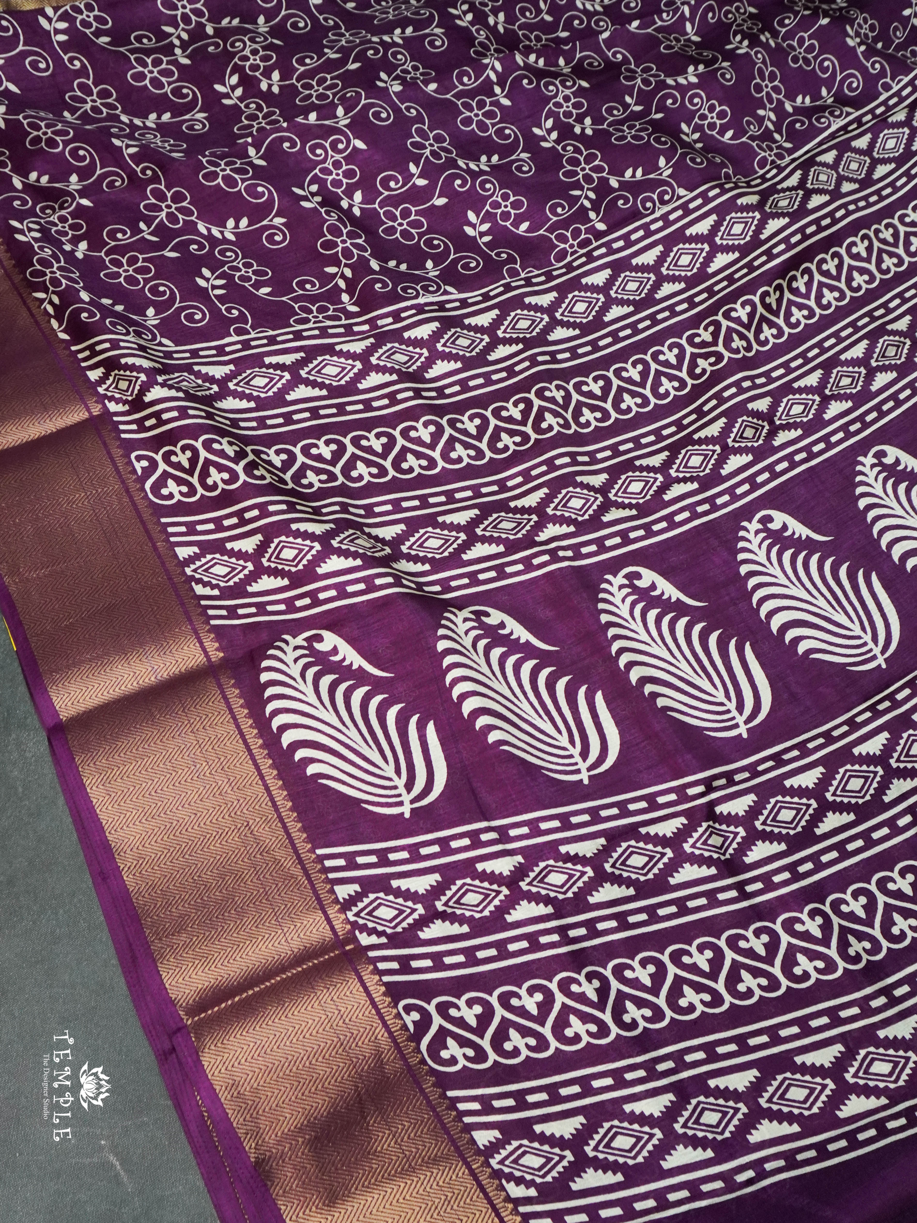 Floral Printed Dola Saree | TTDS1631