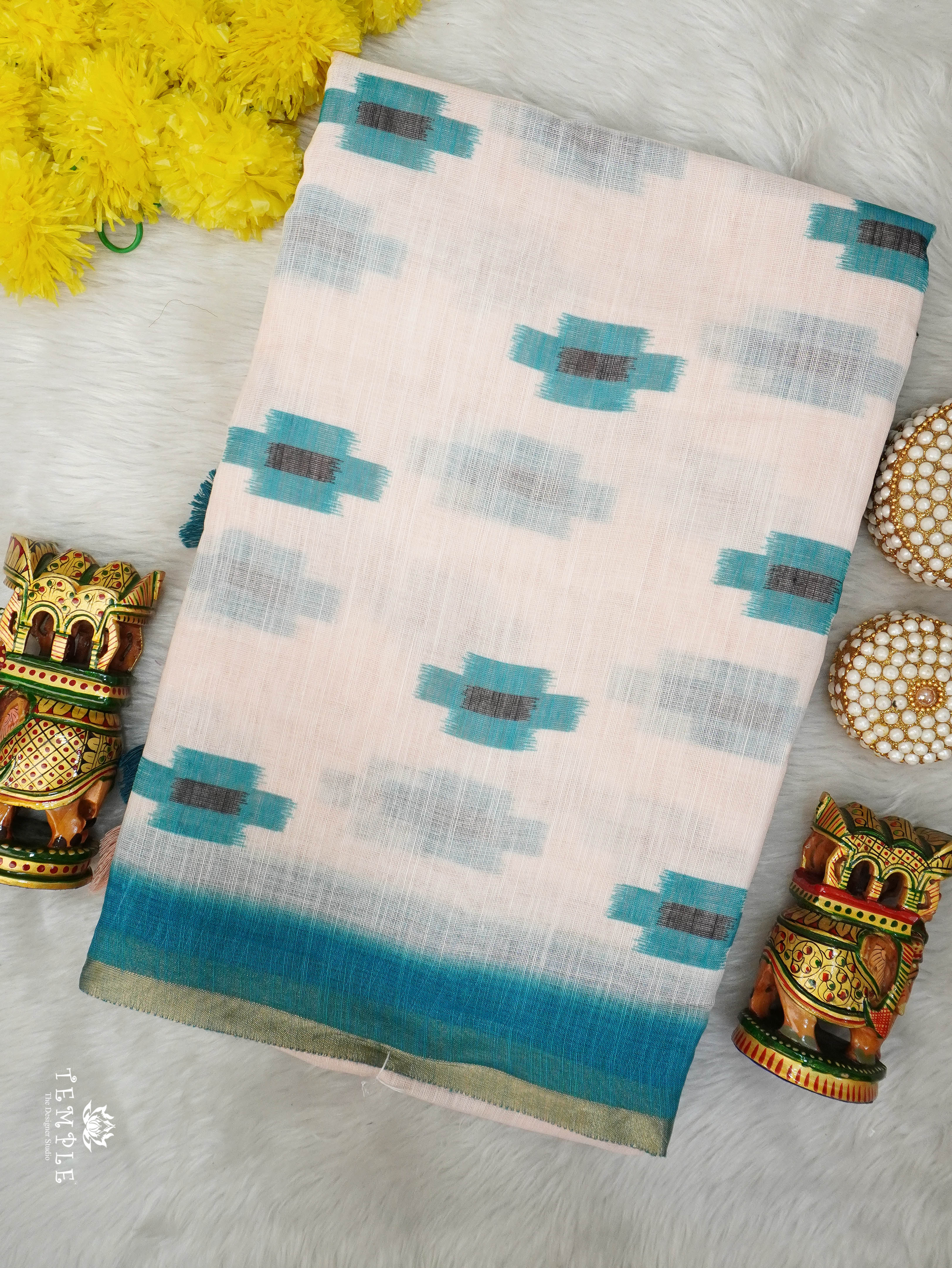 Linen Cotton Saree | TTDS3090