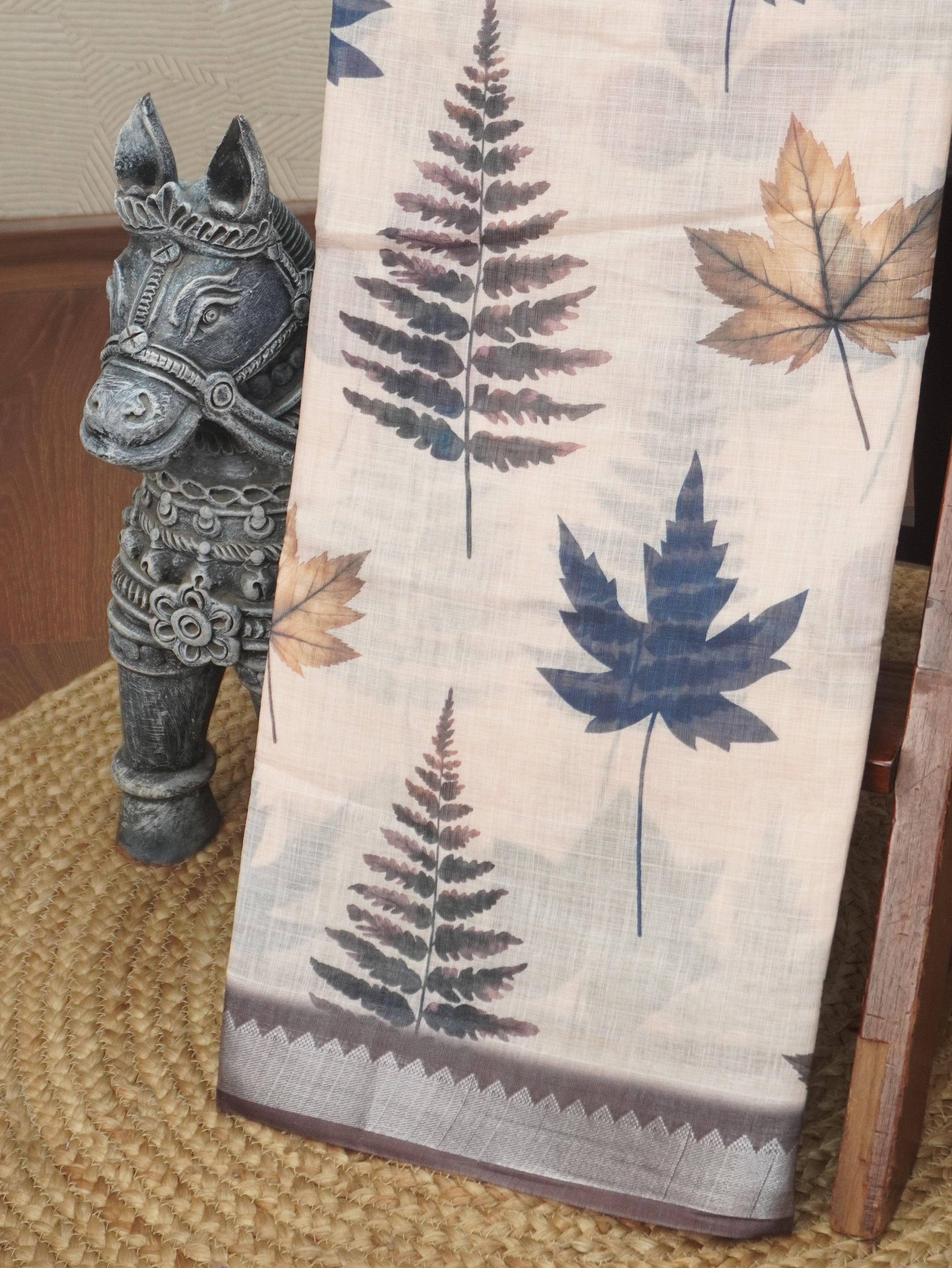 Linen Cotton Saree | TTDS3516
