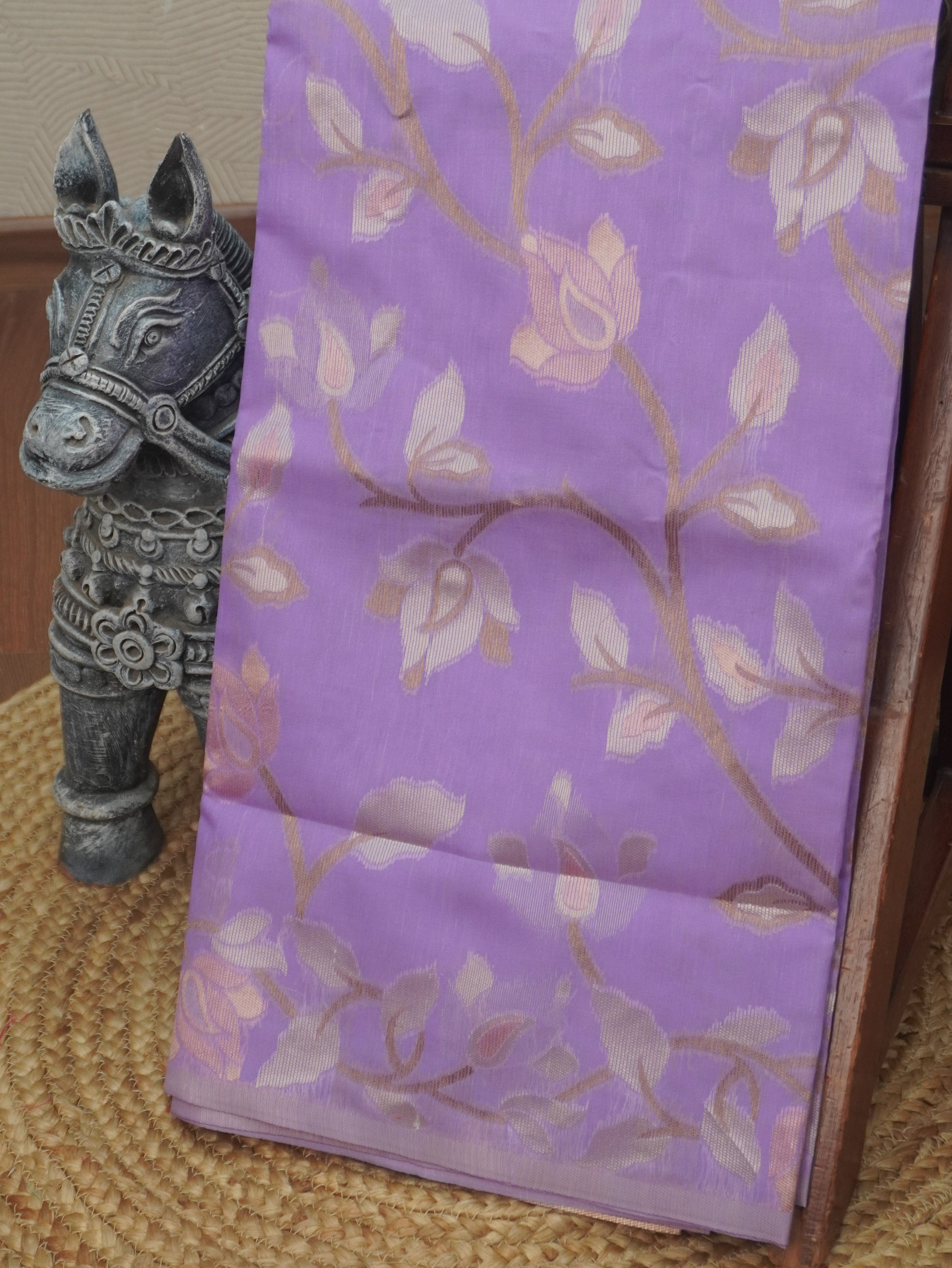 Chanderi Silk Cotton Saree | TTDS3517