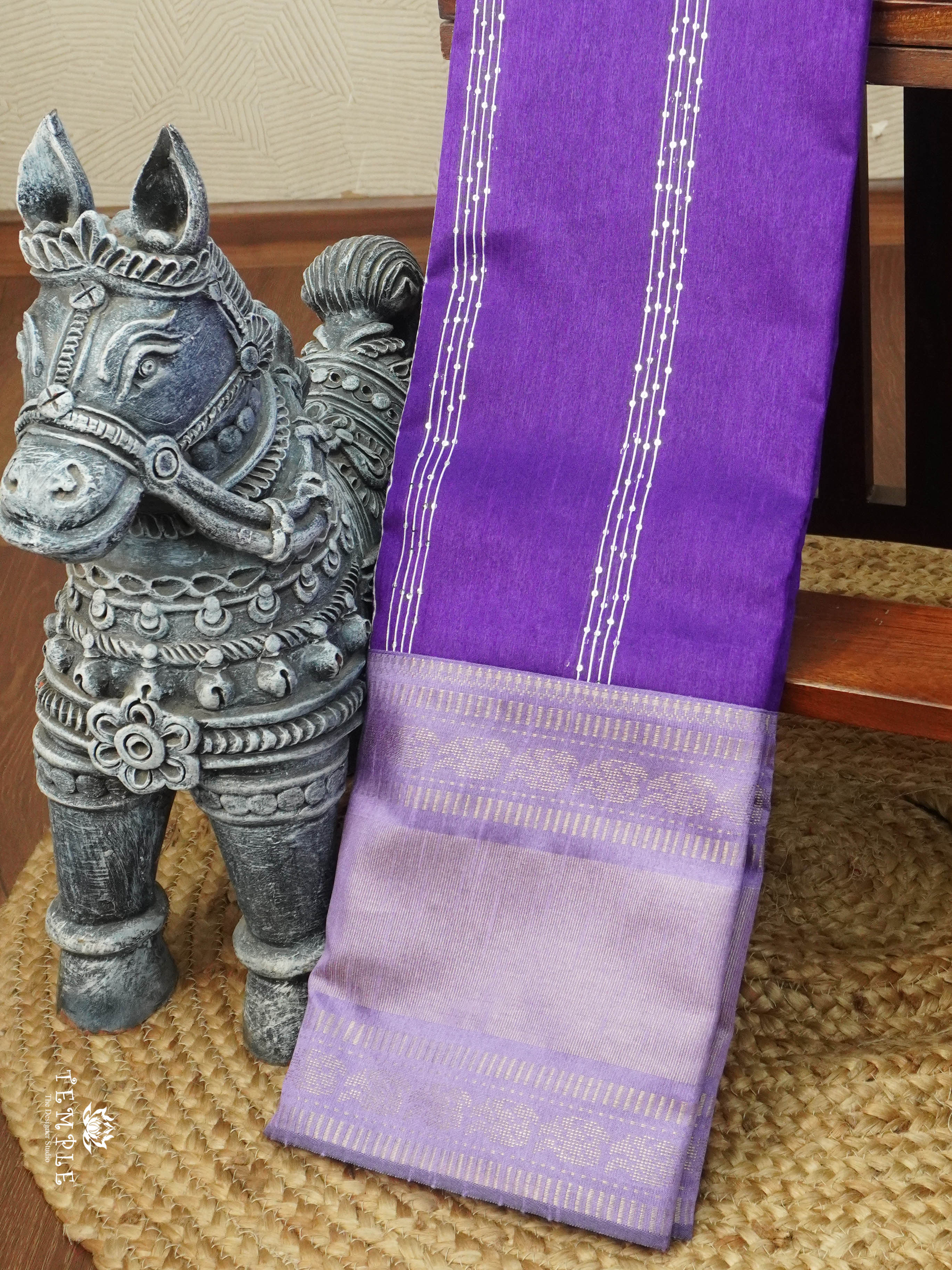 Raw Silk Saree With Sequins Work | TTDS3035
