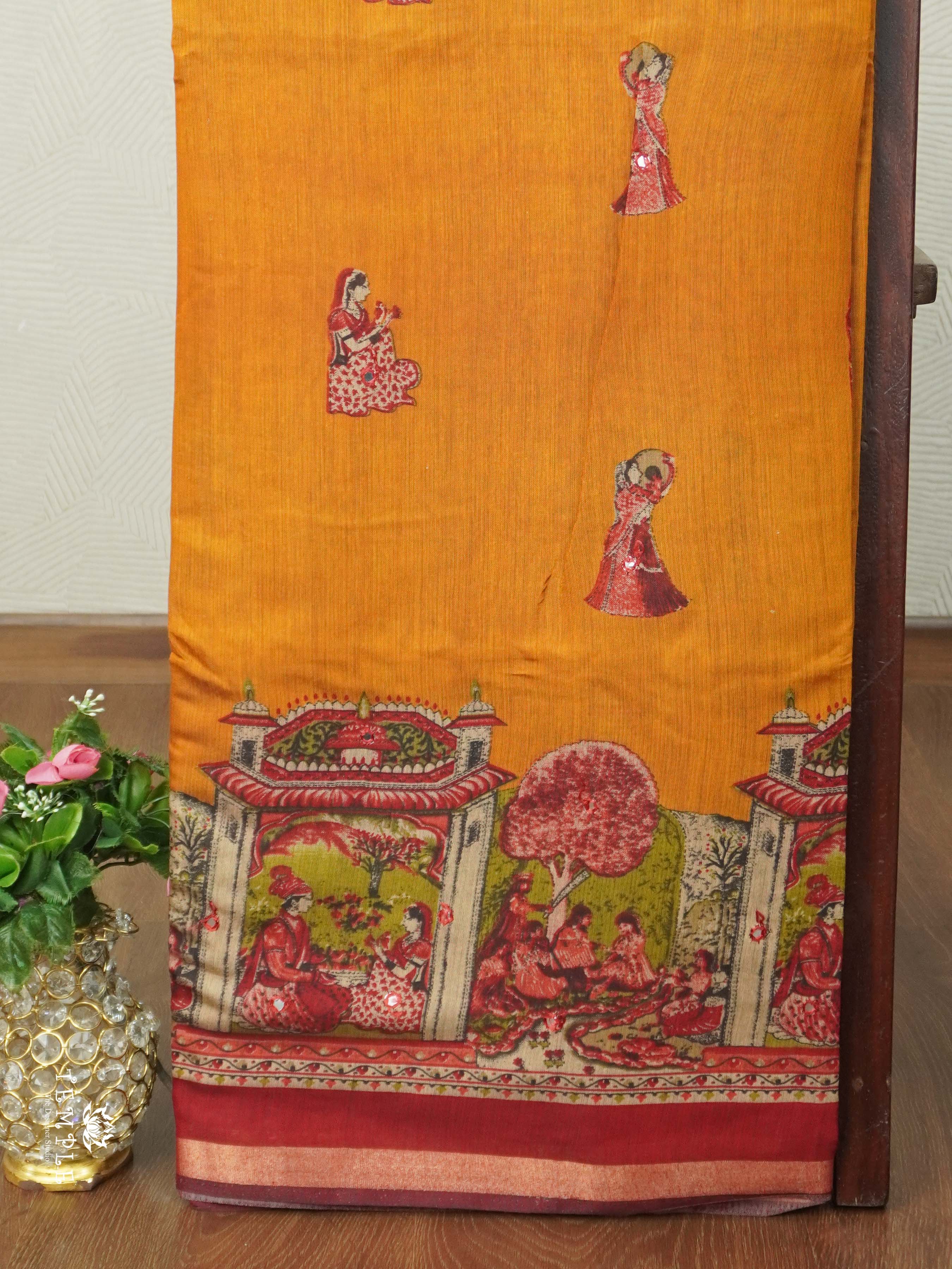 Cotton Sarees With Mirror Work | TTDS2613